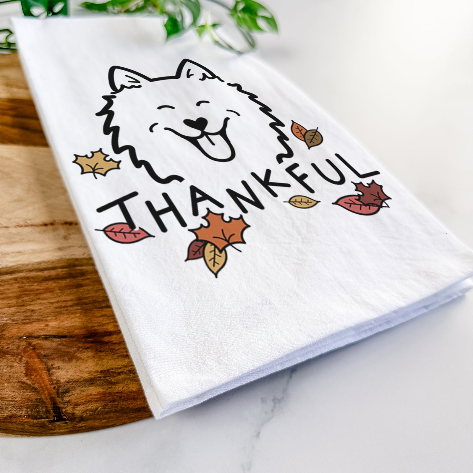 Thankful American Eskimo - Tea Towel