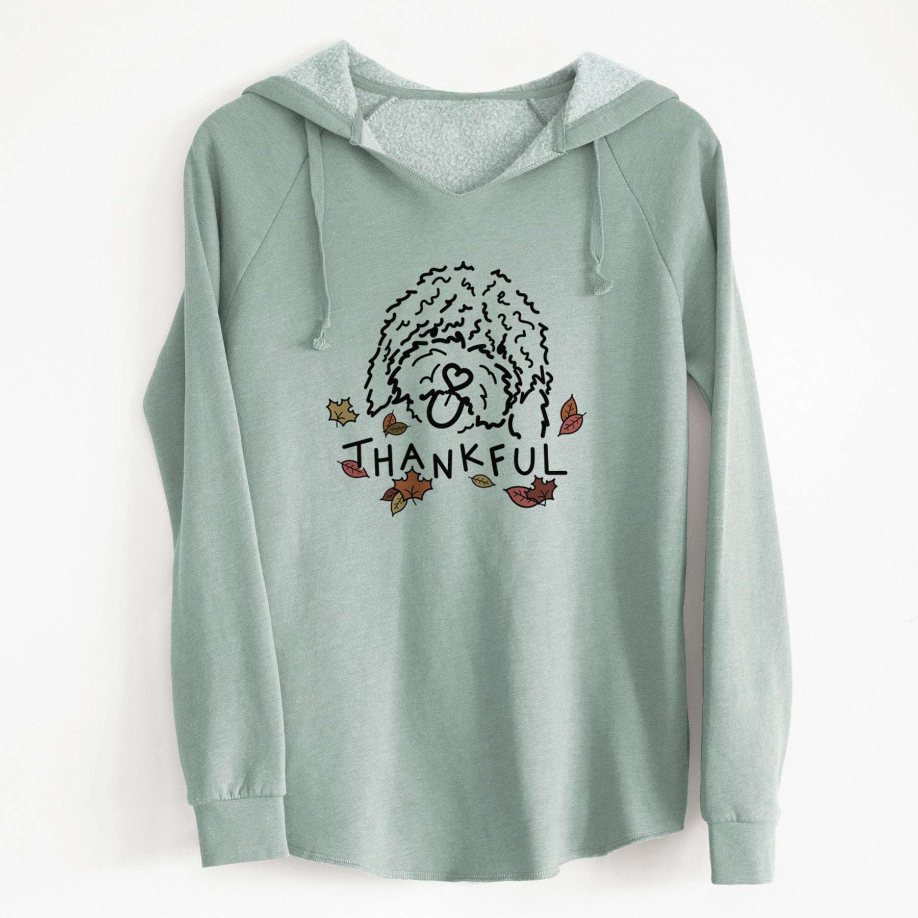 Thankful Spanish Water Dog - Antonio - Cali Wave Hooded Sweatshirt