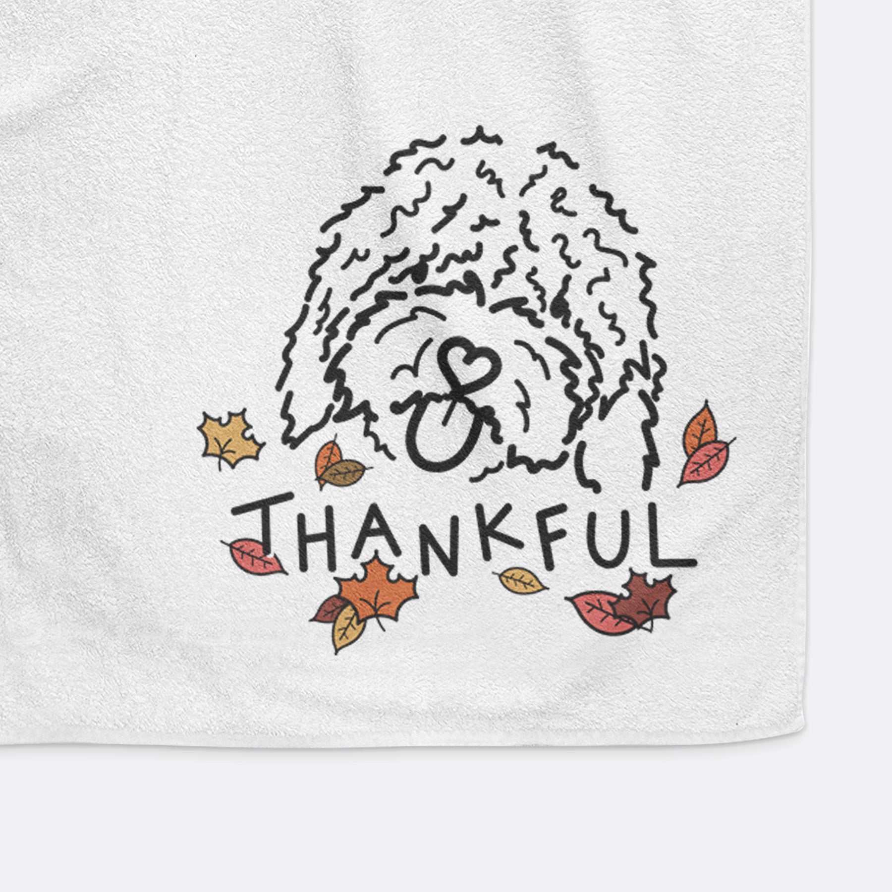 Thankful Spanish Water Dog - Antonio - Decorative Hand Towel