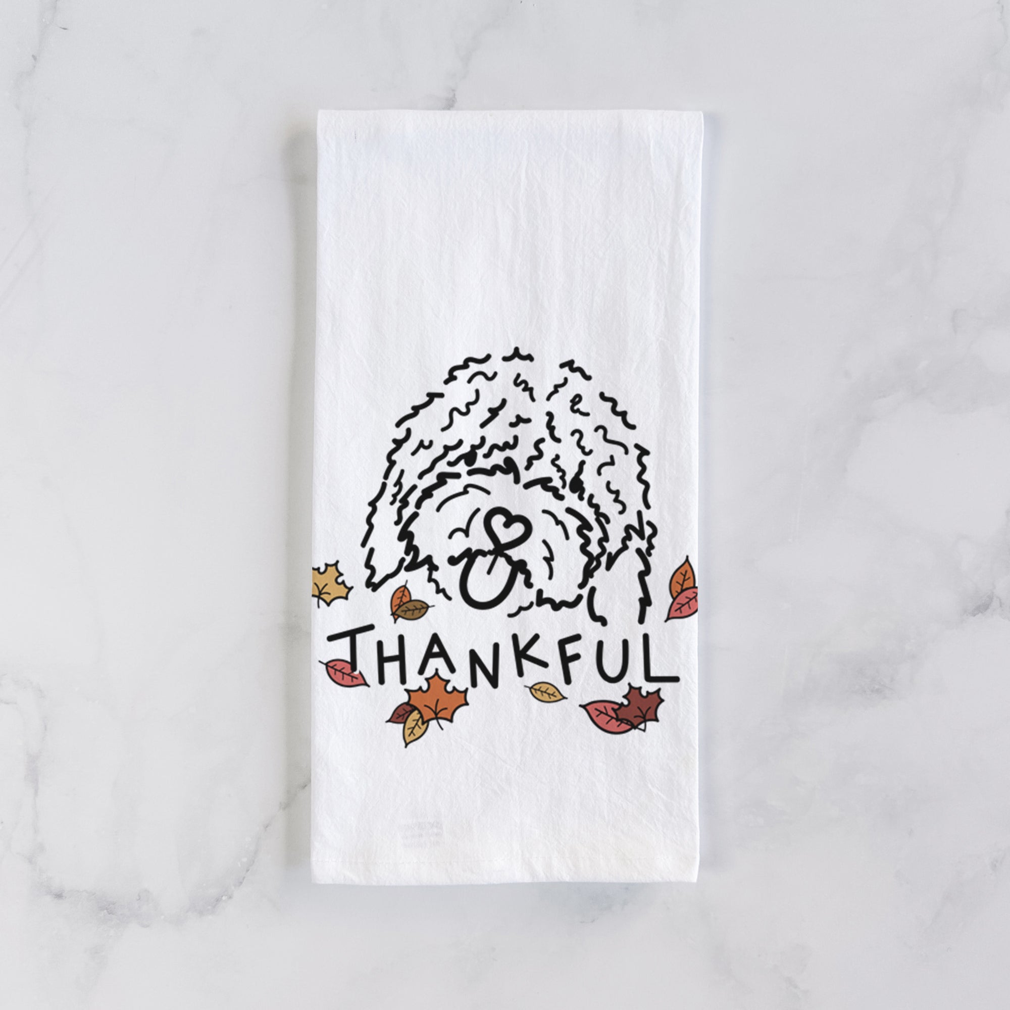 Thankful Spanish Water Dog - Antonio - Tea Towel