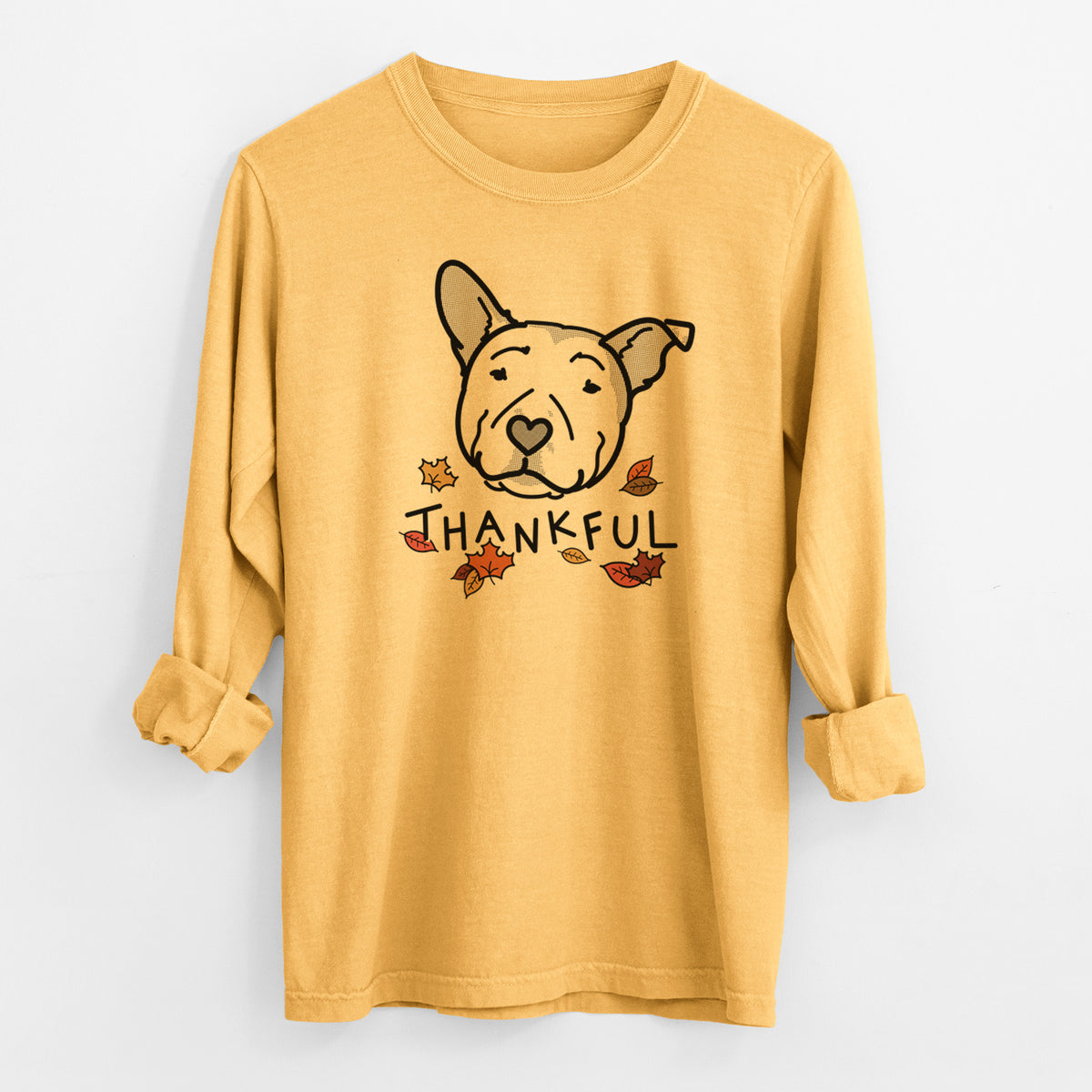 Thankful Pitbull - Archer - Men's Heavyweight 100% Cotton Long Sleeve