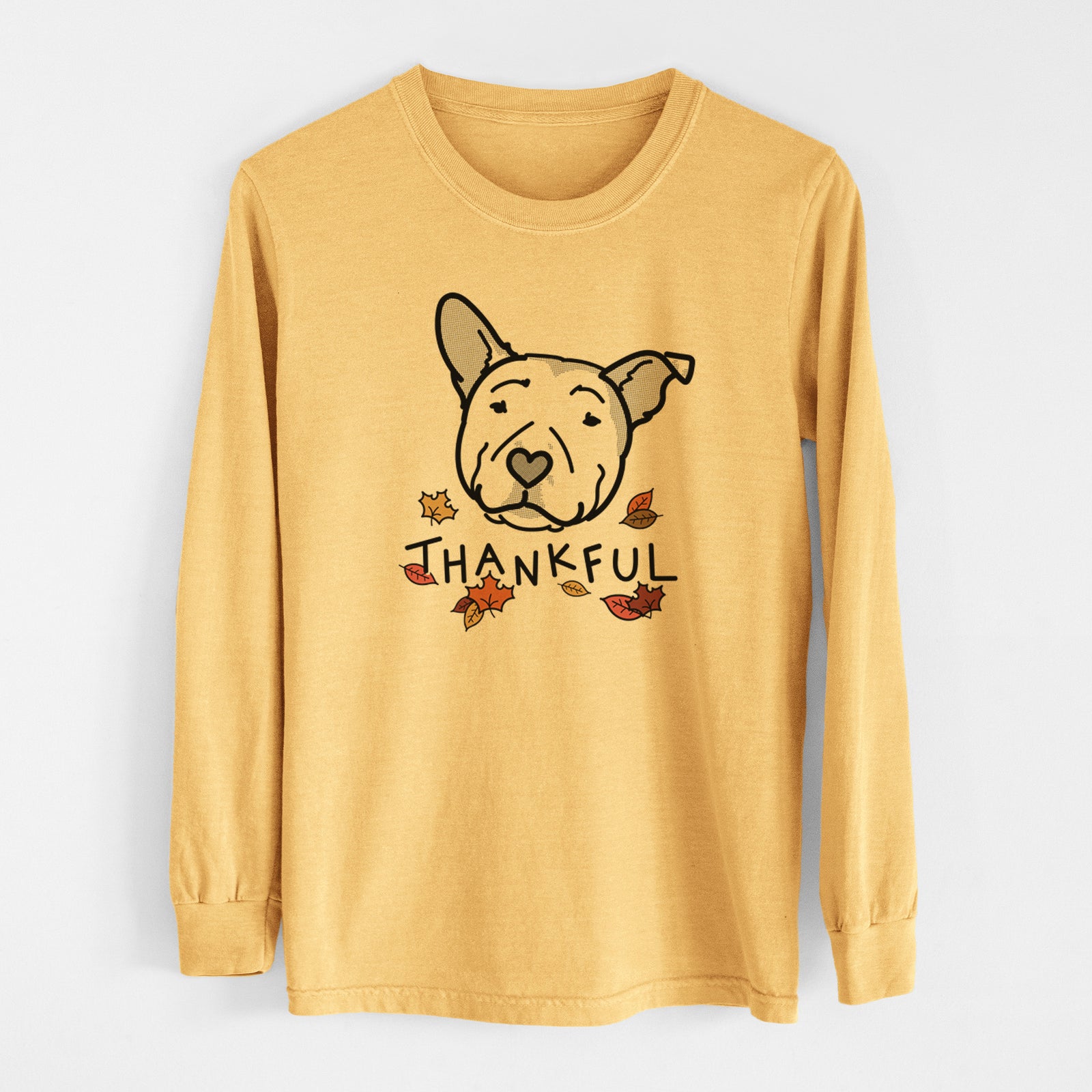 Thankful Pitbull - Archer - Men's Heavyweight 100% Cotton Long Sleeve