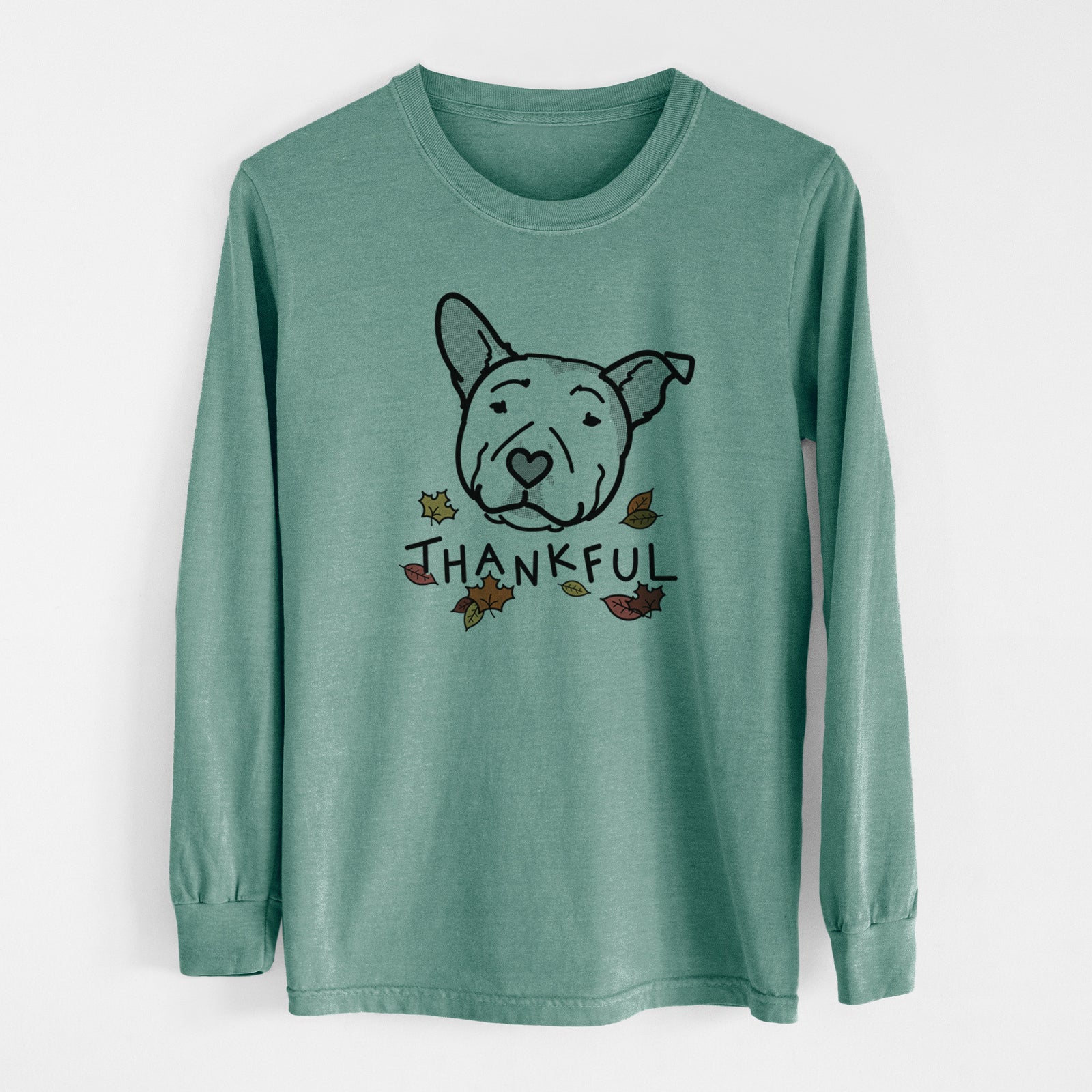 Thankful Pitbull - Archer - Men's Heavyweight 100% Cotton Long Sleeve