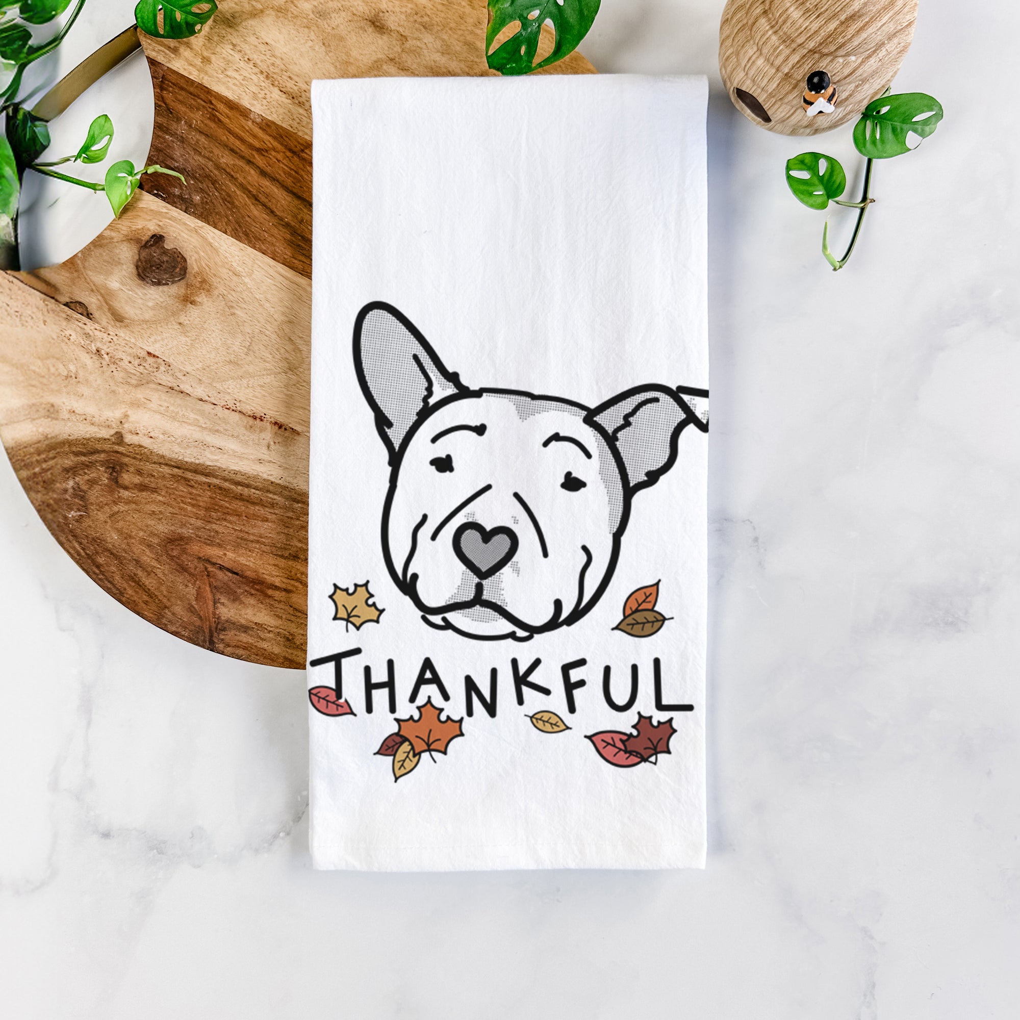 Thankful Pitbull - Archer - Tea Towel