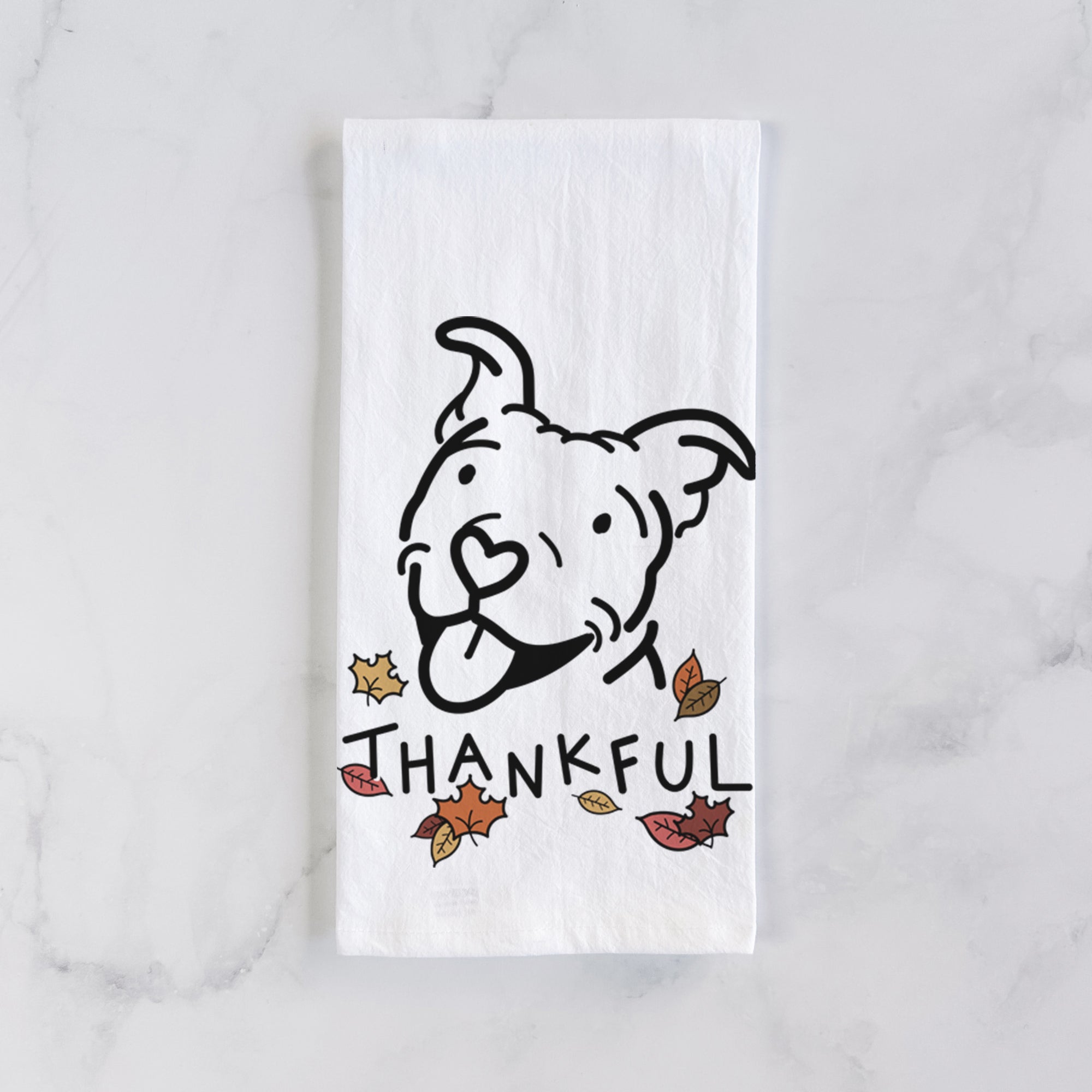 Thankful Pitbull - Arlo - Tea Towel