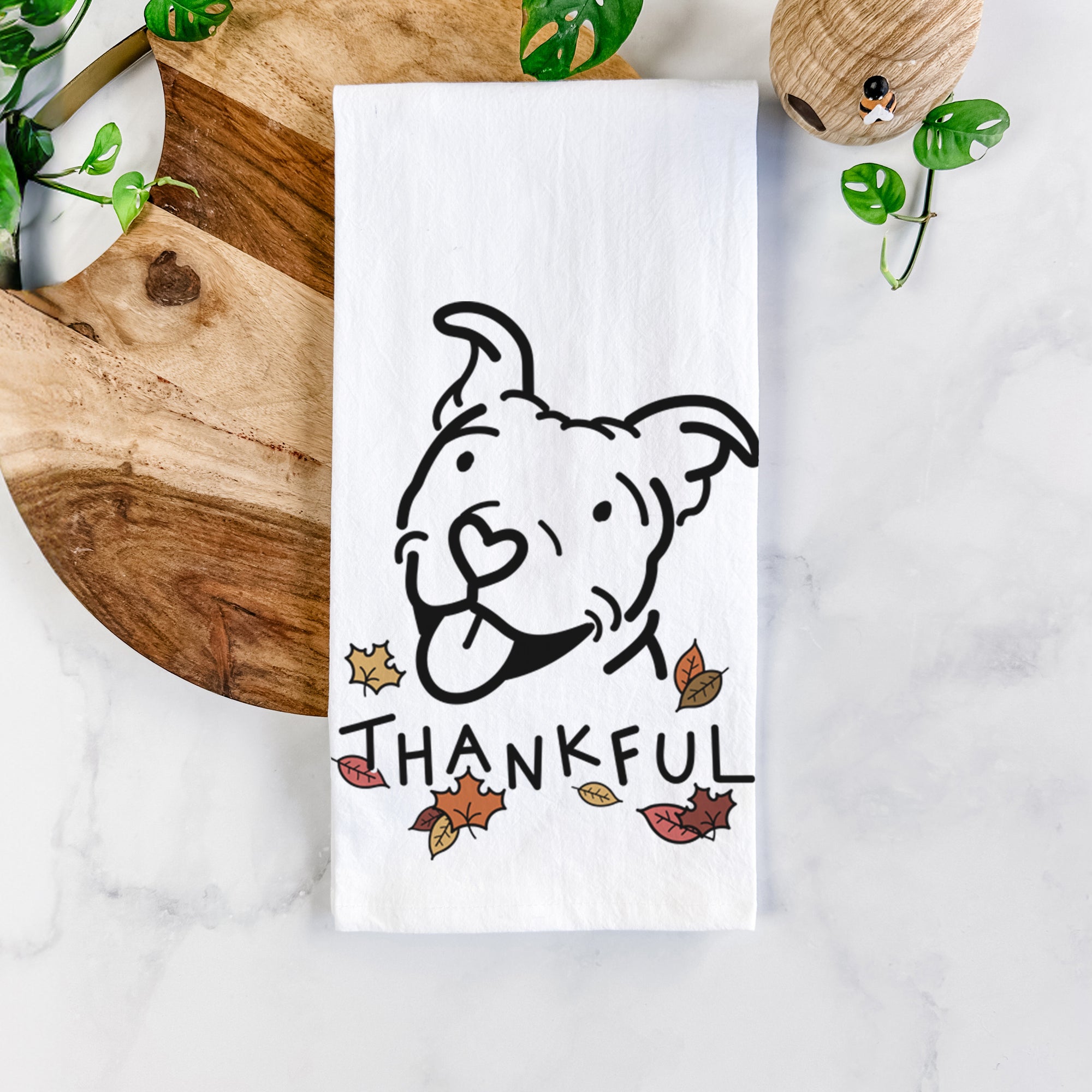 Thankful Pitbull - Arlo - Tea Towel