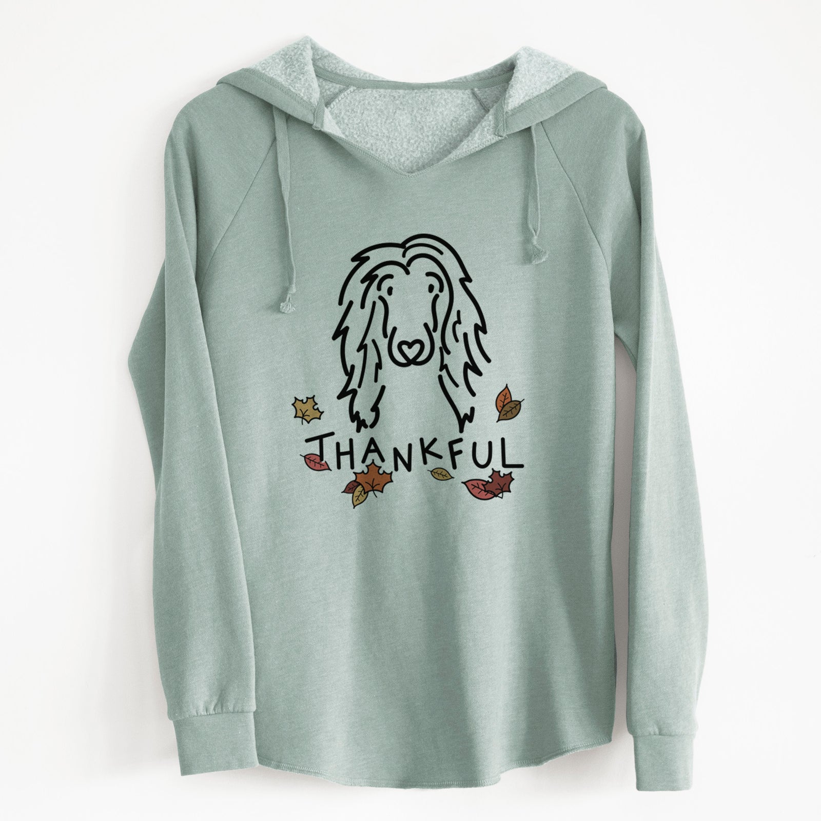 Thankful Afghan Hound - Asher - Cali Wave Hooded Sweatshirt