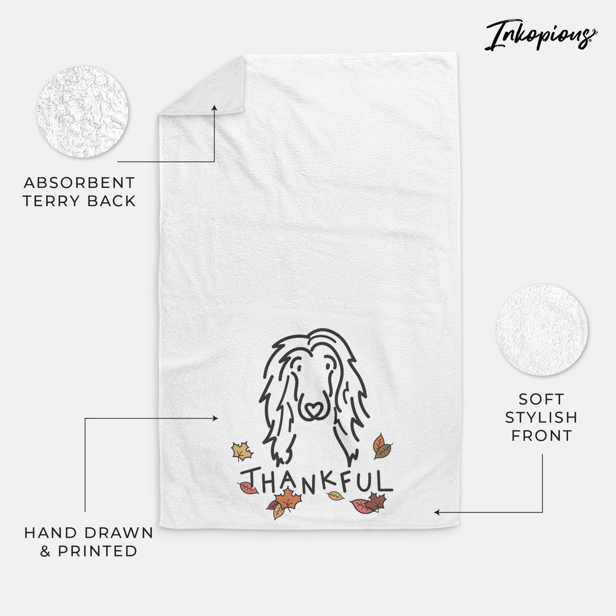 Thankful Afghan Hound - Asher - Hand Towel