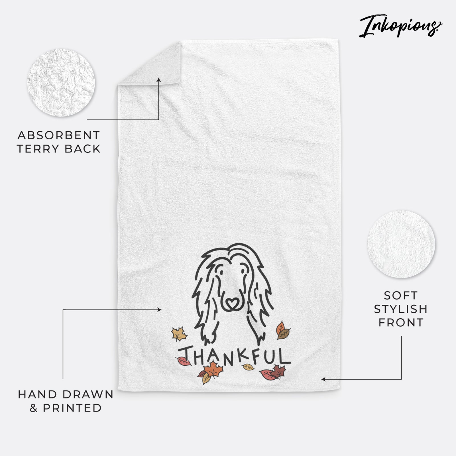 Thankful Afghan Hound - Asher - Hand Towel