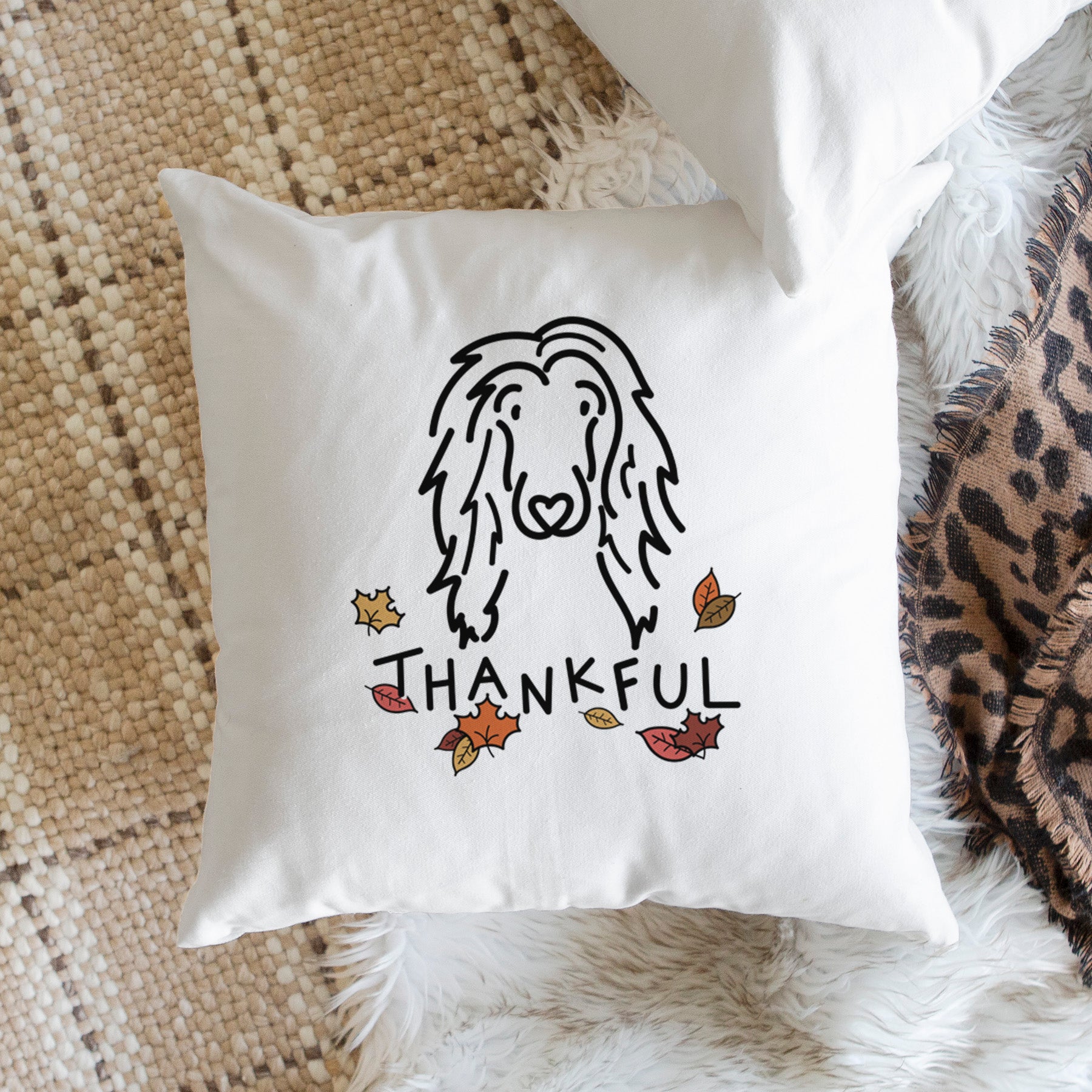 Love Always Afghan Hound - Asher -  Throw Pillow Cover