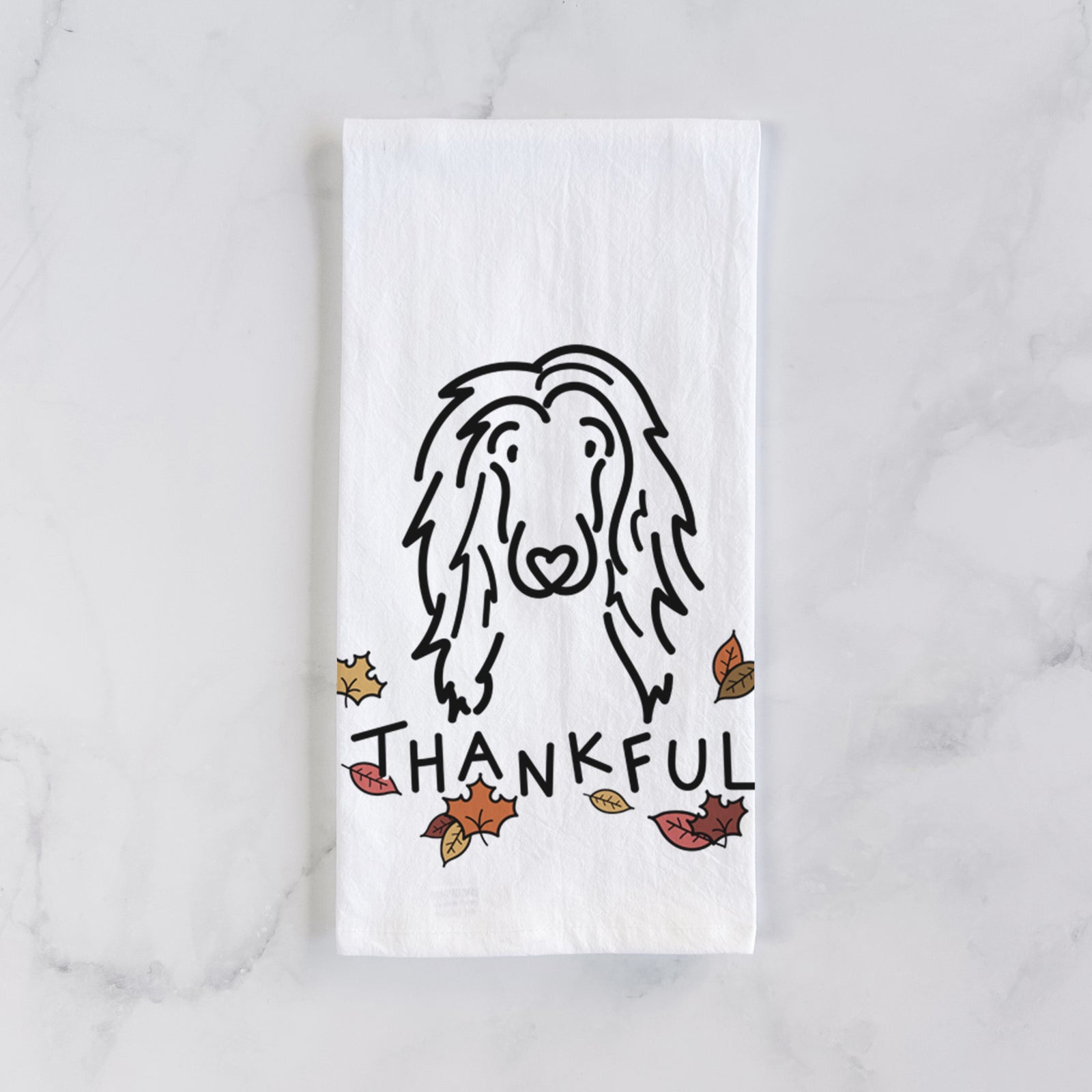 Thankful Afghan Hound - Asher - Tea Towel