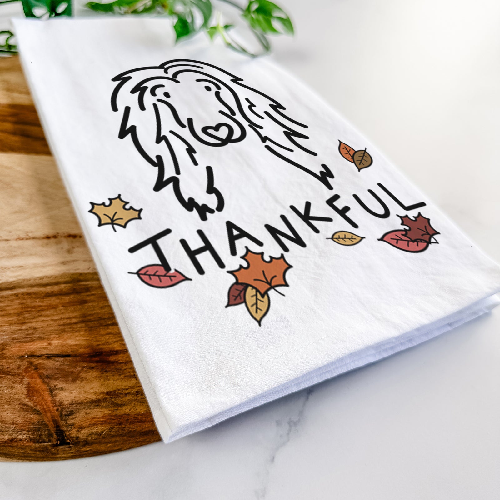 Thankful Afghan Hound - Asher - Tea Towel