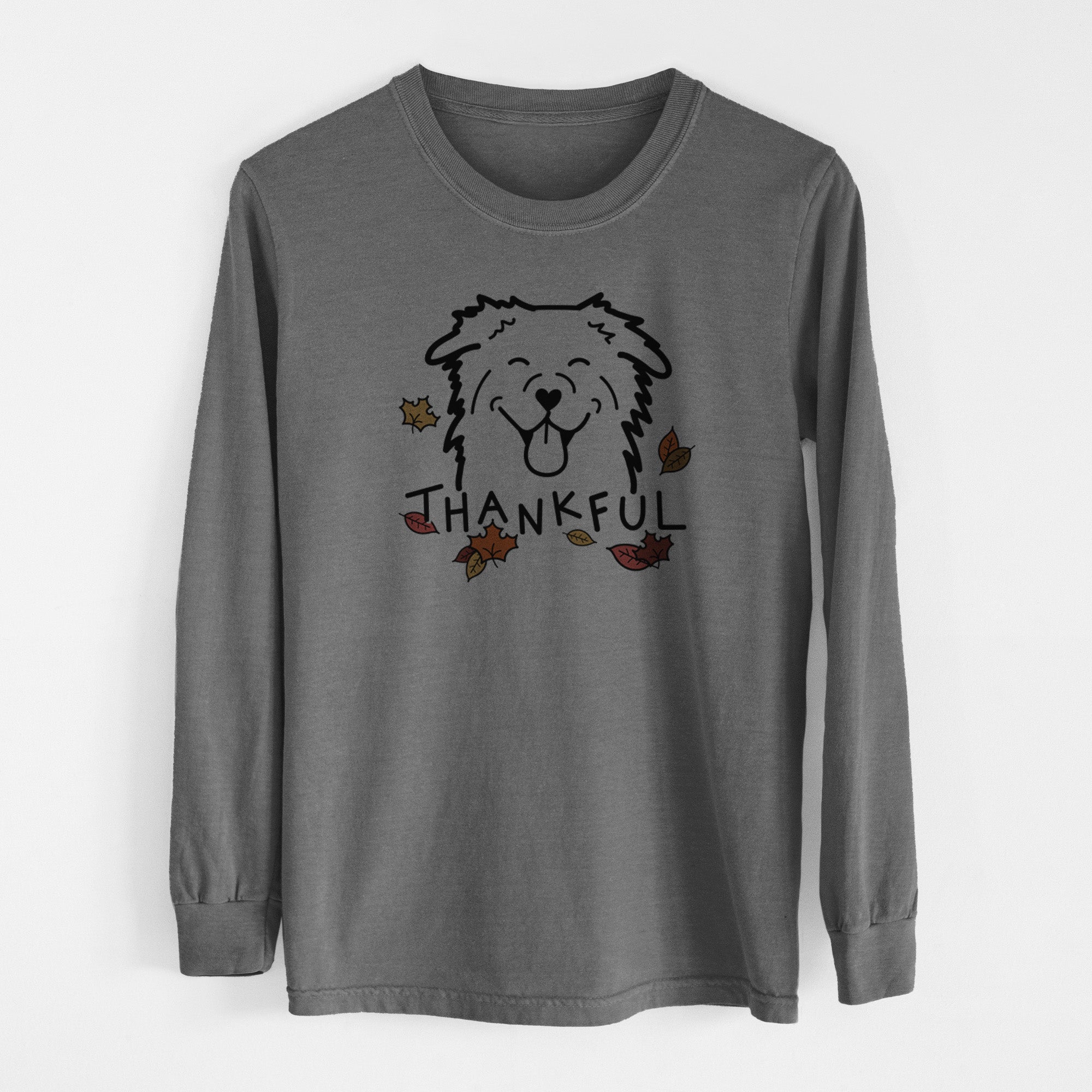 Thankful Australian Shepherd - Men's Heavyweight 100% Cotton Long Sleeve