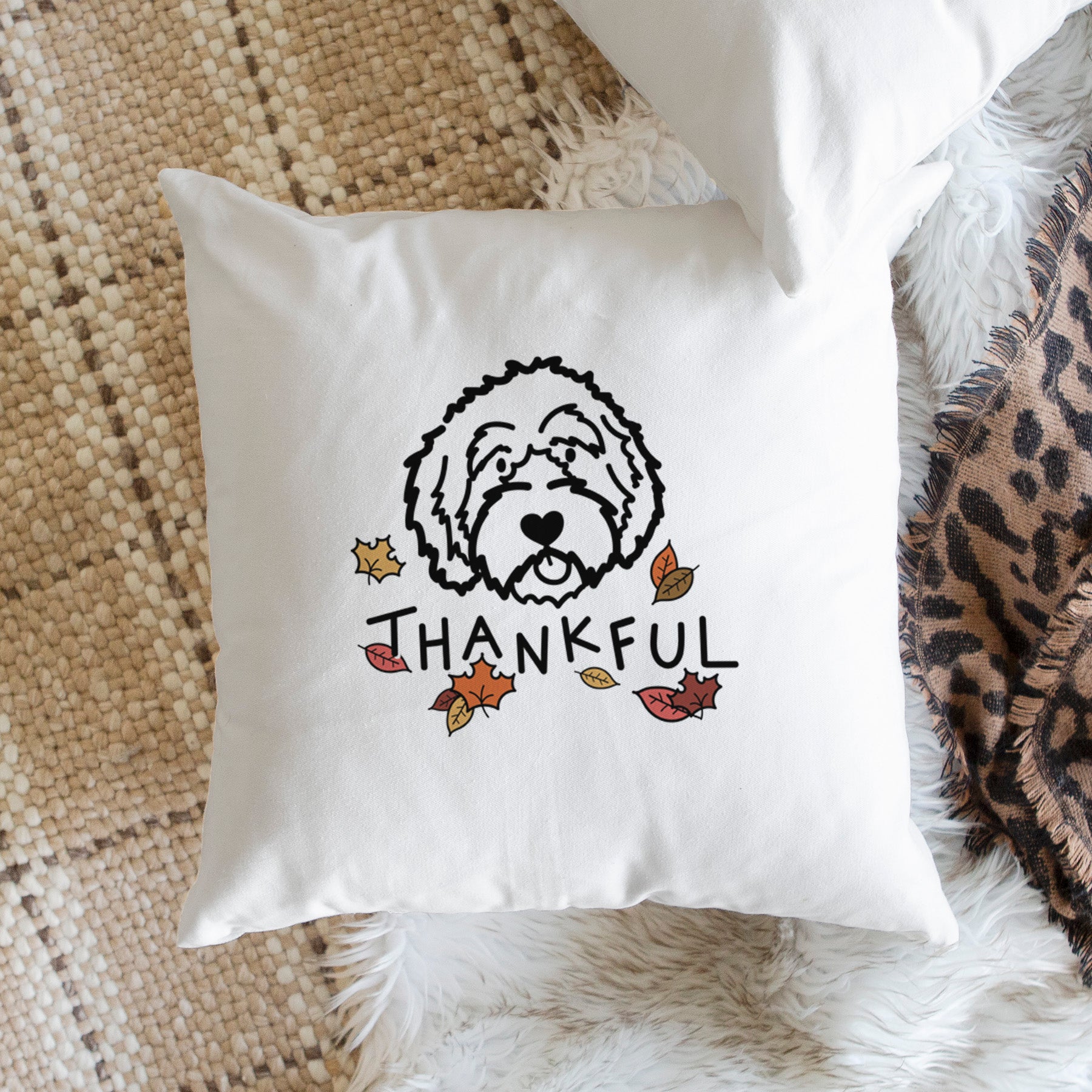 Love Always Aussiedoodle - Throw Pillow Cover