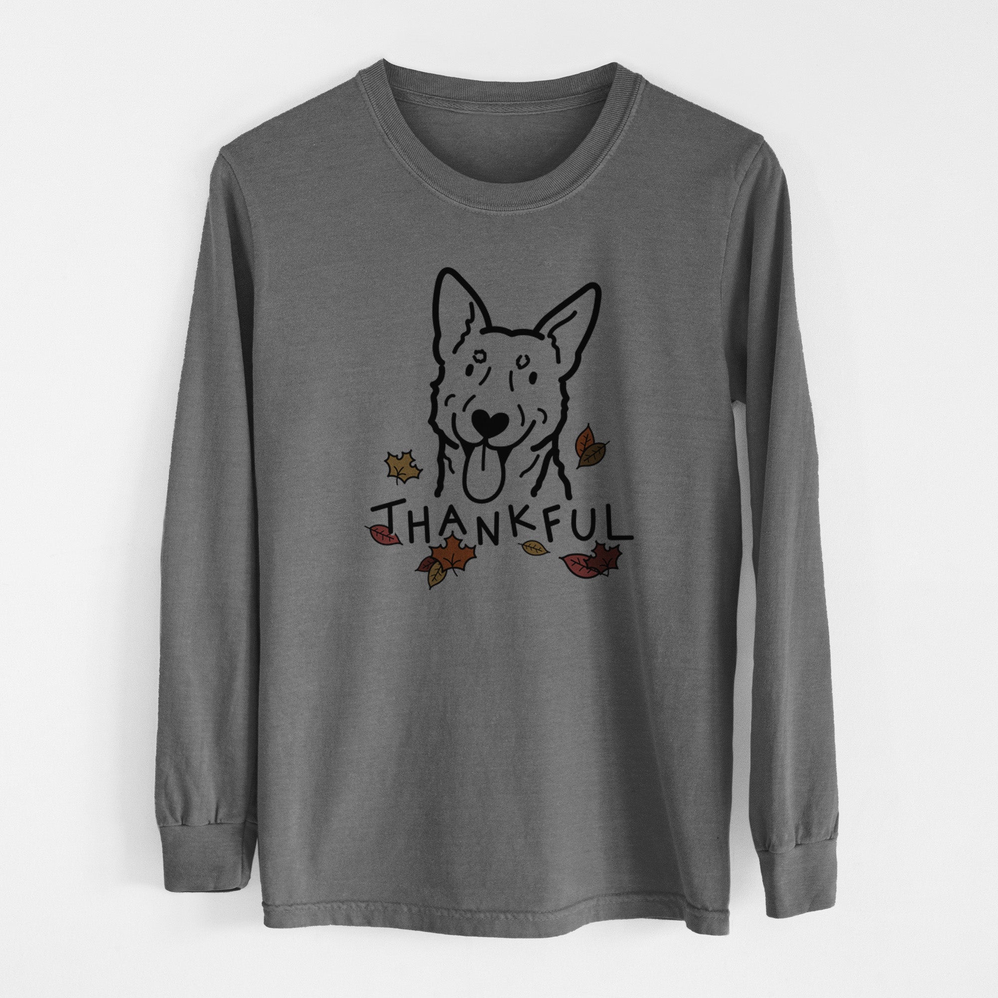 Thankful Australian Cattle Dog - Men's Heavyweight 100% Cotton Long Sleeve