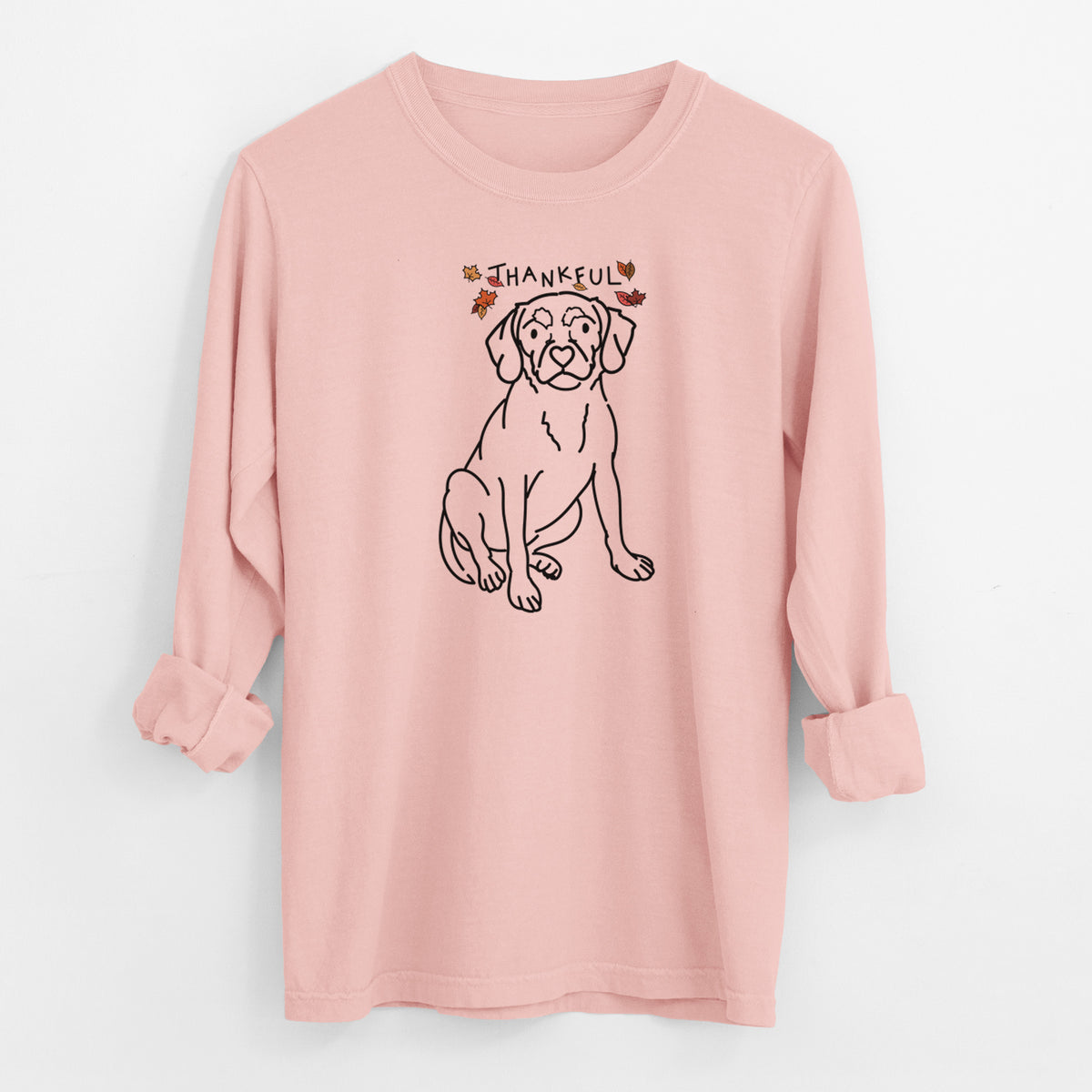 Thankful Puggle - Babs - Men's Heavyweight 100% Cotton Long Sleeve