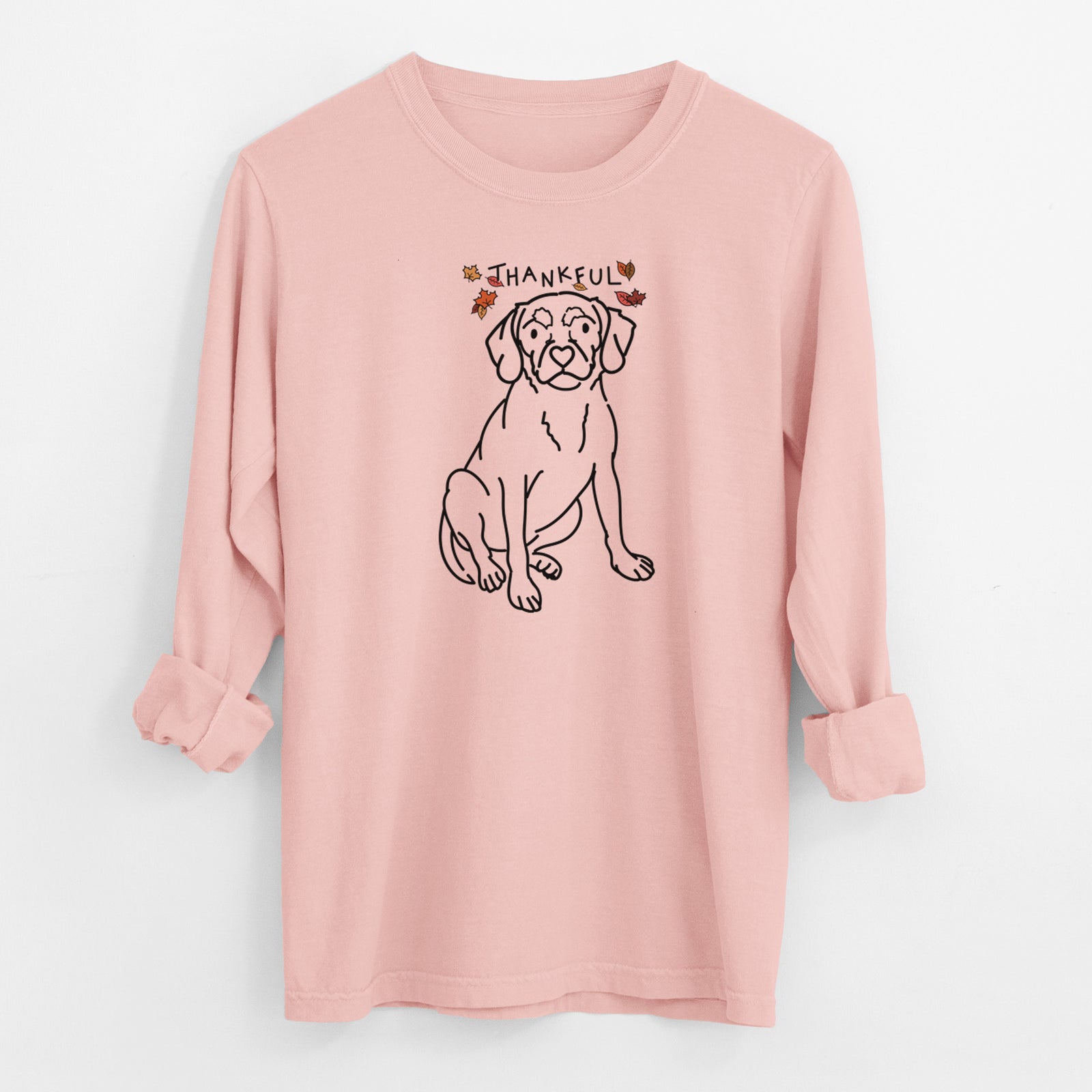 Thankful Puggle - Babs - Men's Heavyweight 100% Cotton Long Sleeve