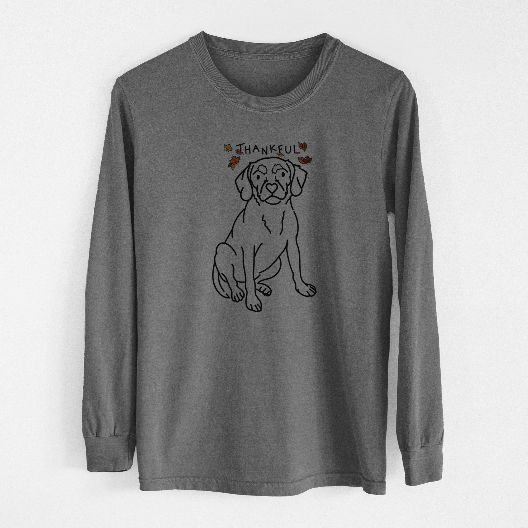 Thankful Puggle - Babs - Men's Heavyweight 100% Cotton Long Sleeve