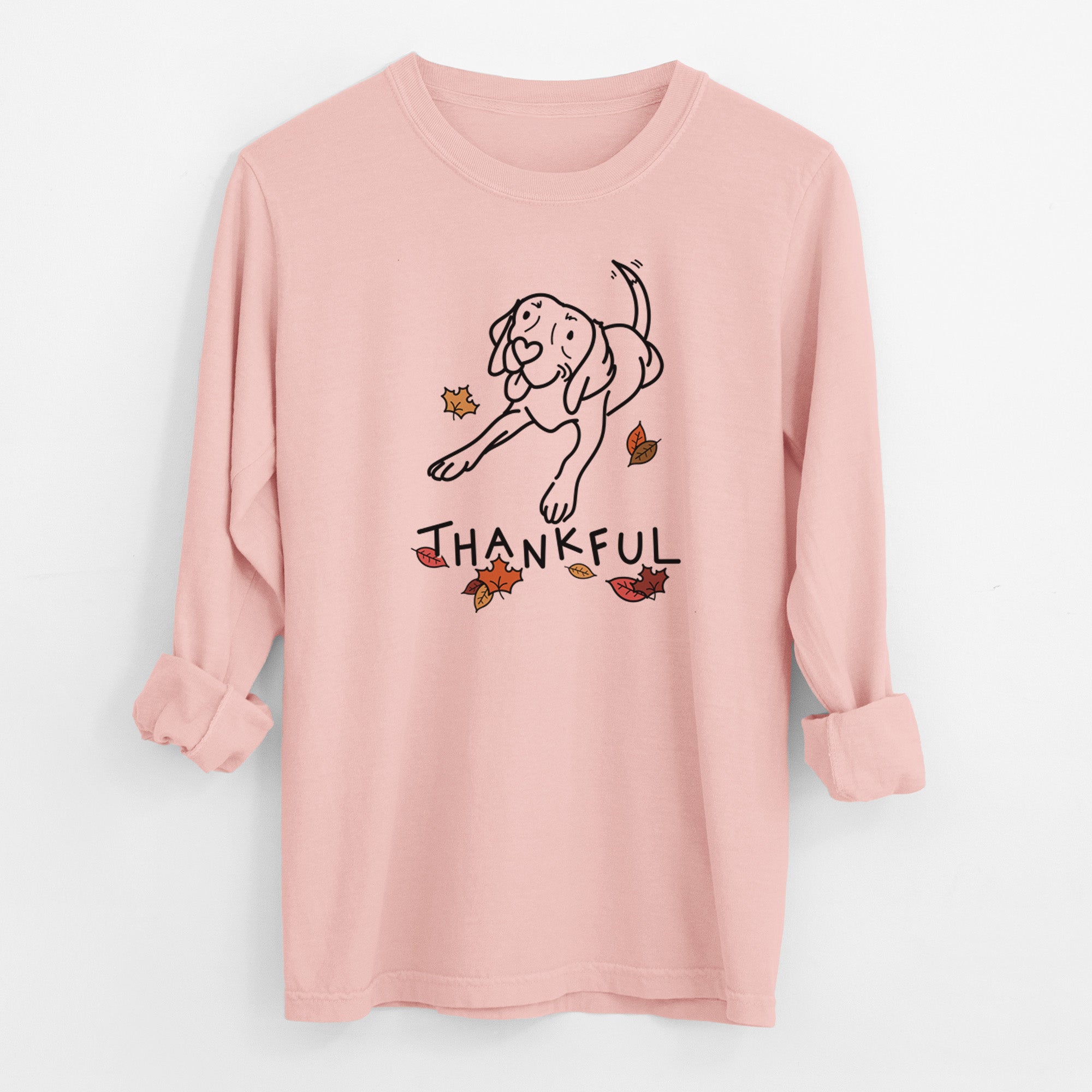 Thankful Beagle - Bagel - Men's Heavyweight 100% Cotton Long Sleeve