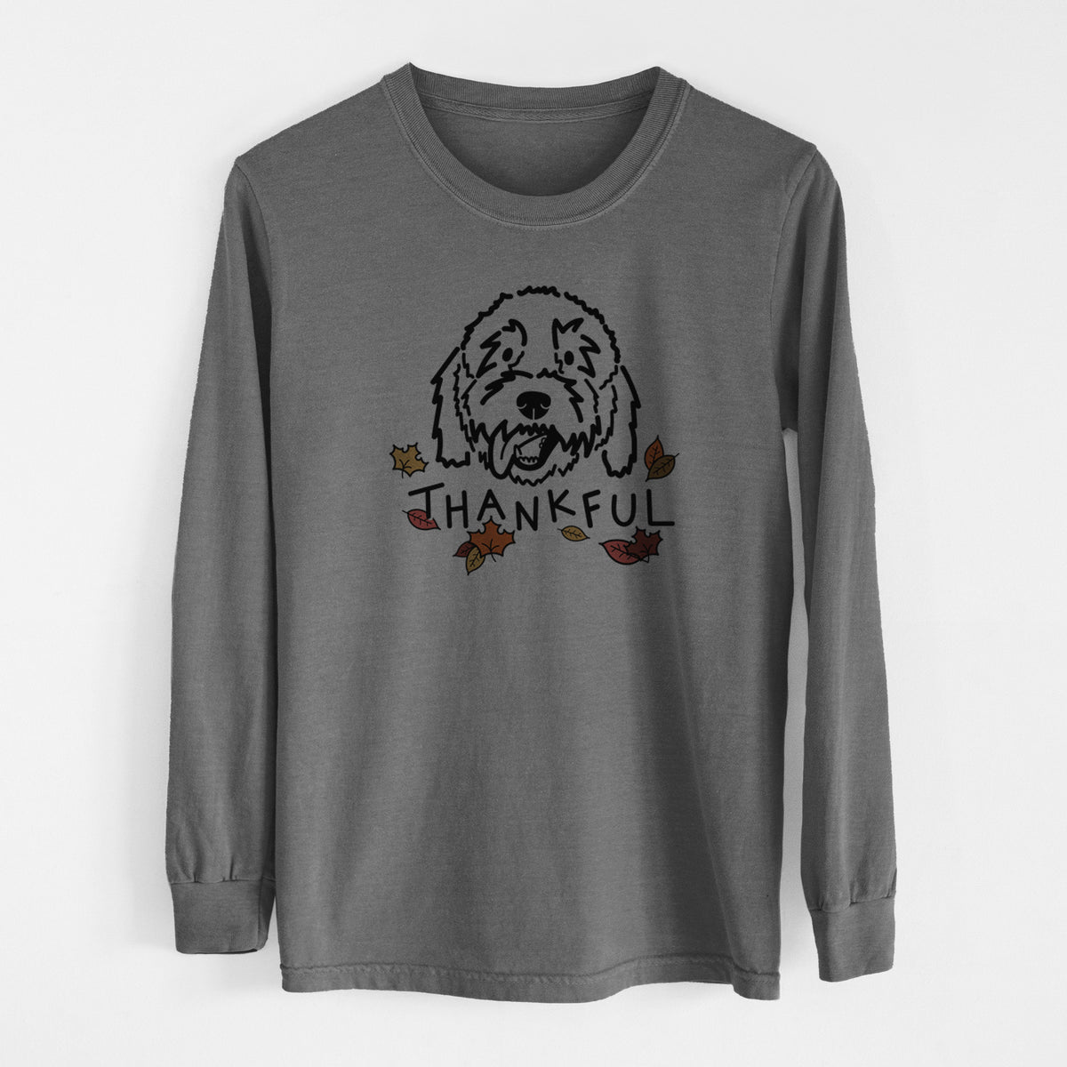 Thankful Goldendoodle - Barry - Men's Heavyweight 100% Cotton Long Sleeve
