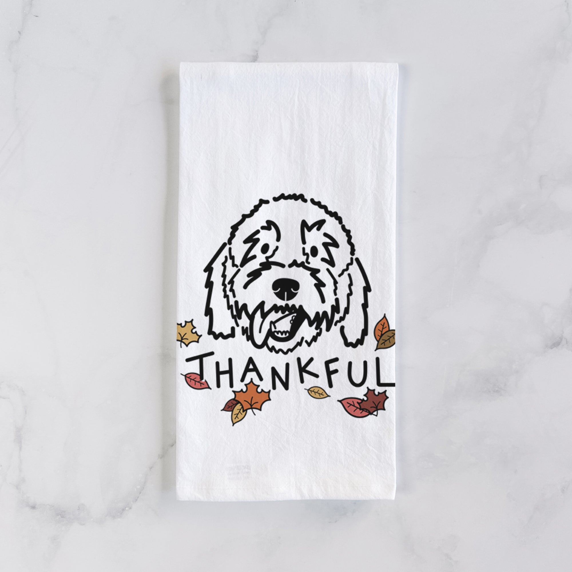 Thankful Goldendoodle - Barry - Tea Towel