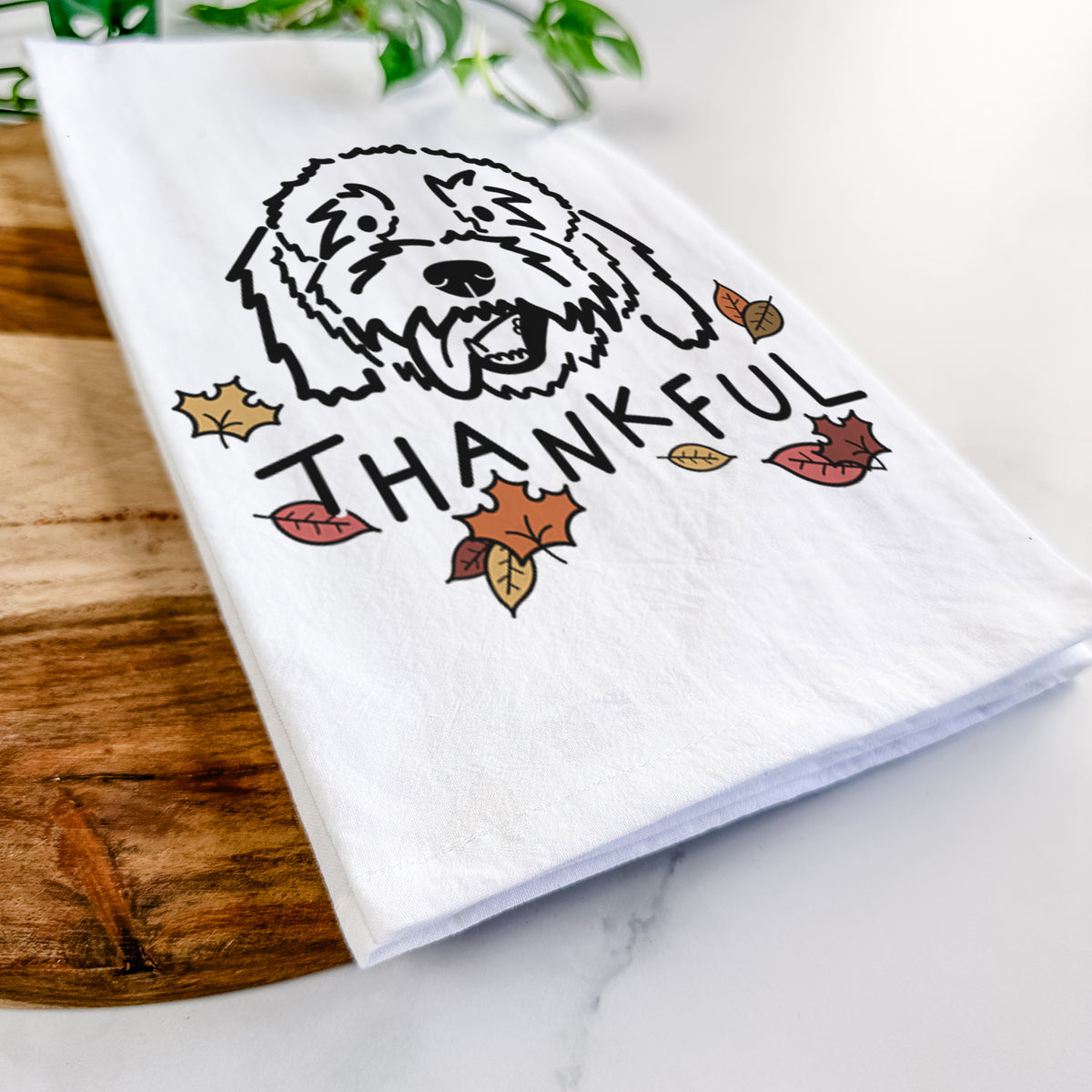 Thankful Goldendoodle - Barry - Tea Towel