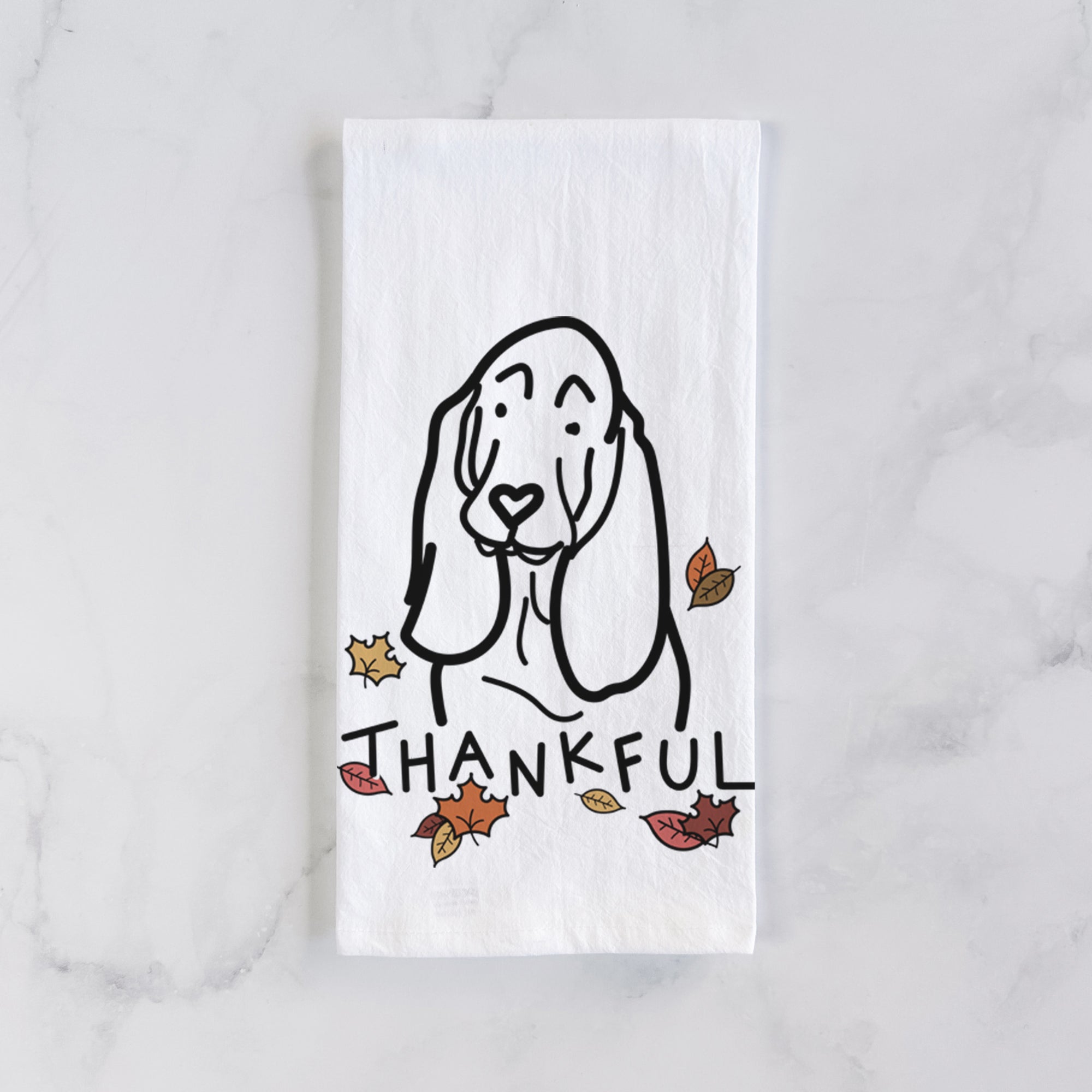 Thankful Basset Hound - Tea Towel