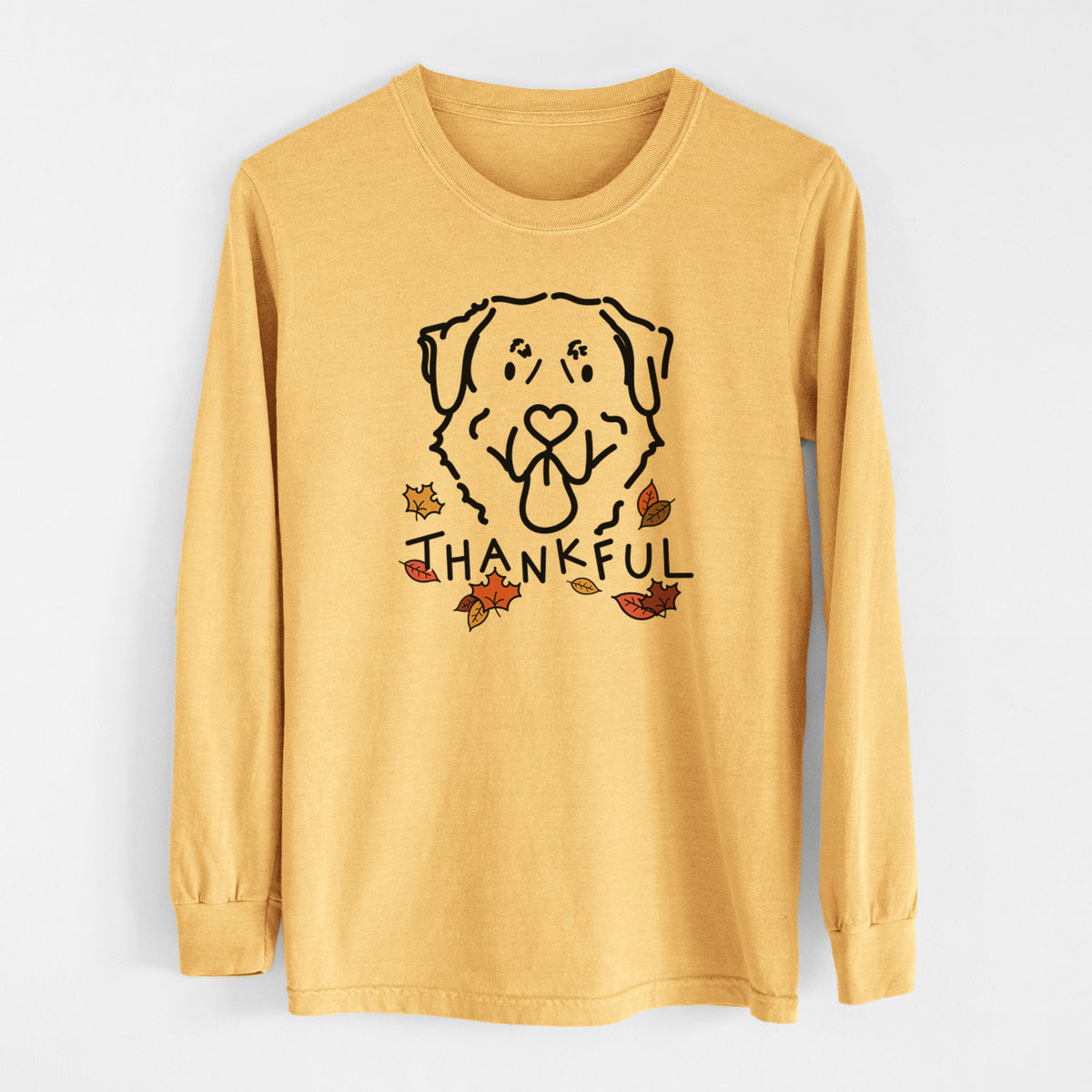 Thankful Anatolian Shepherd - Batu - Men&#39;s Heavyweight 100% Cotton Long Sleeve