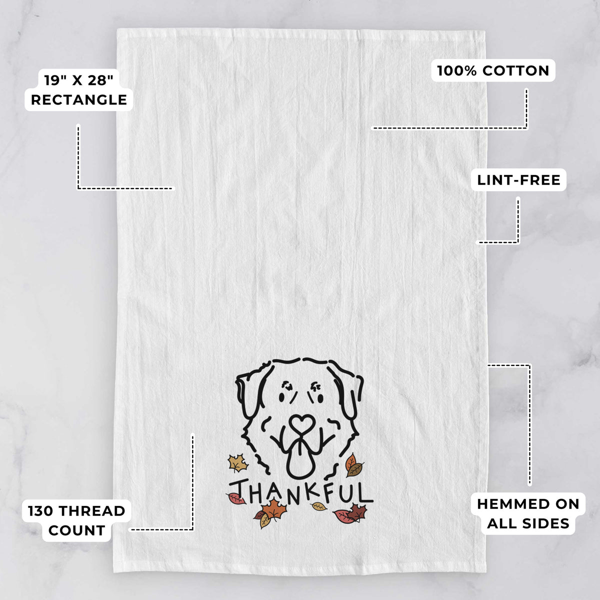 Thankful Anatolian Shepherd - Batu - Tea Towel
