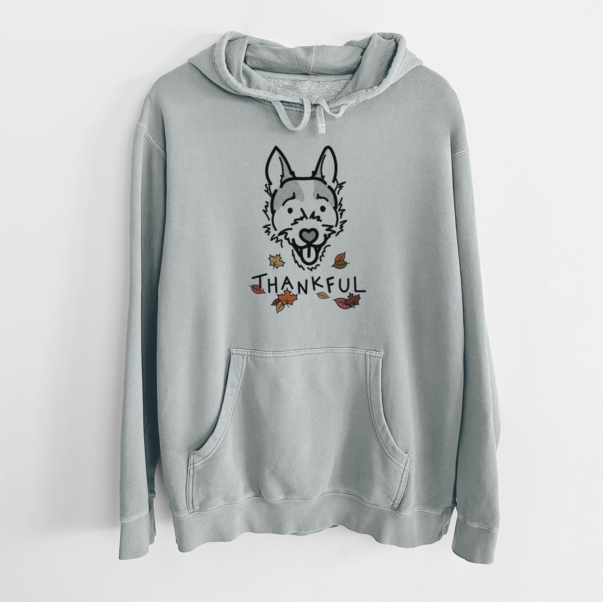 Thankful Jack Russell Terrier - Baxter - Unisex Pigment Dyed Hoodie