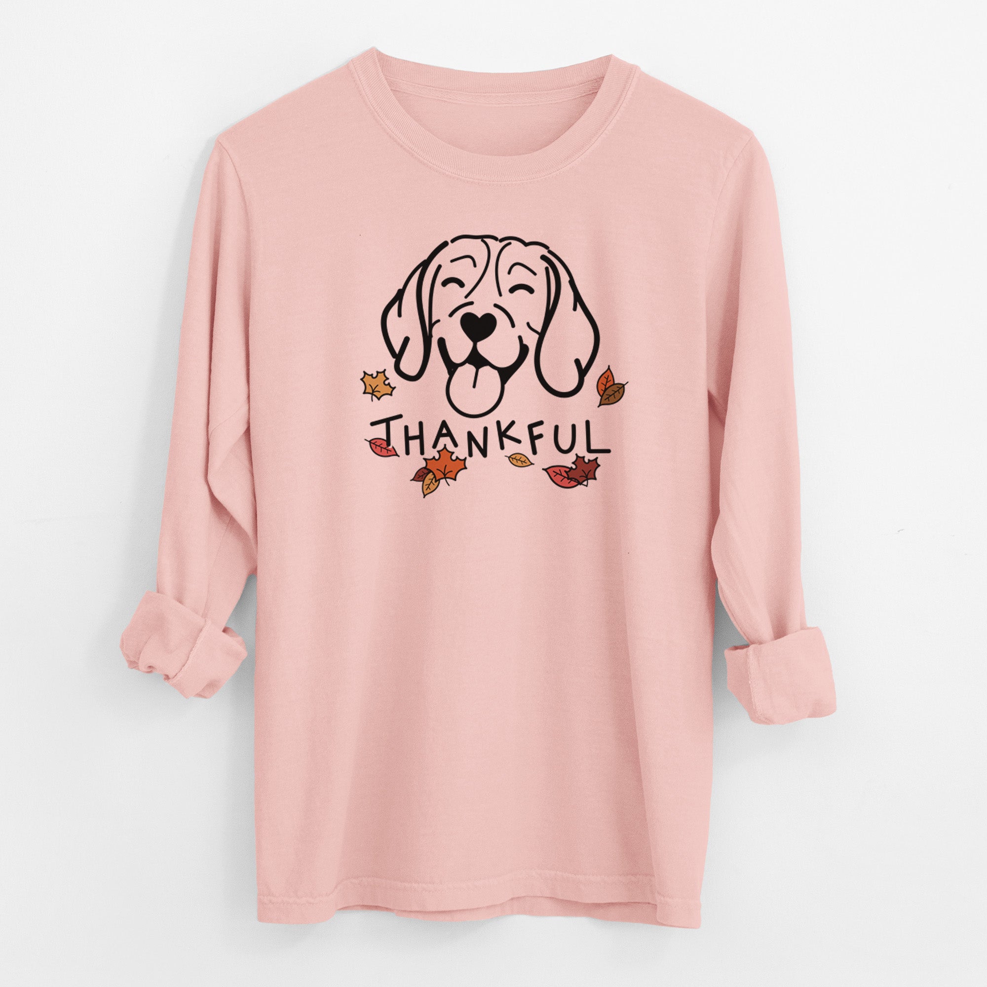 Thankful Beagle - Men's Heavyweight 100% Cotton Long Sleeve