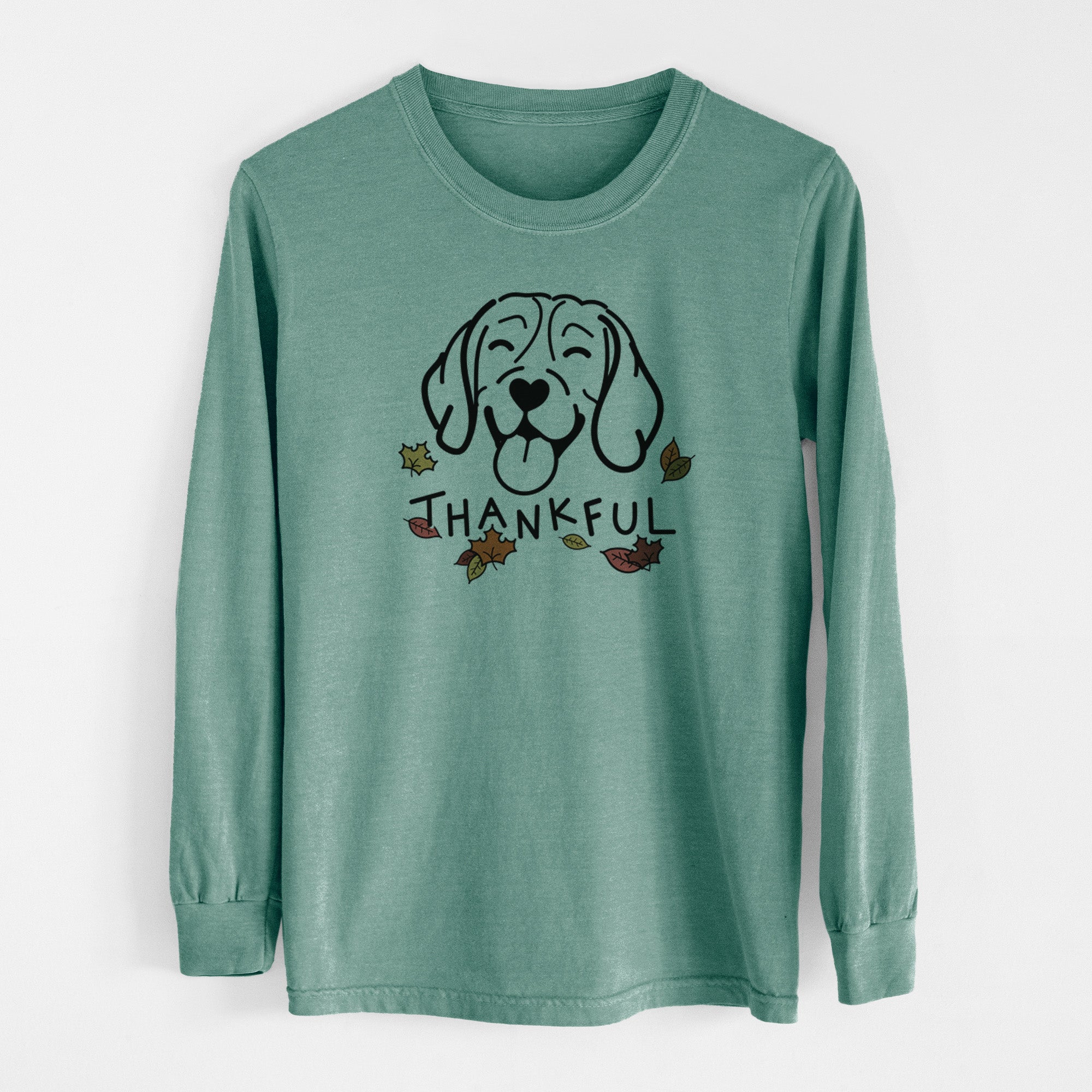 Thankful Beagle - Men's Heavyweight 100% Cotton Long Sleeve