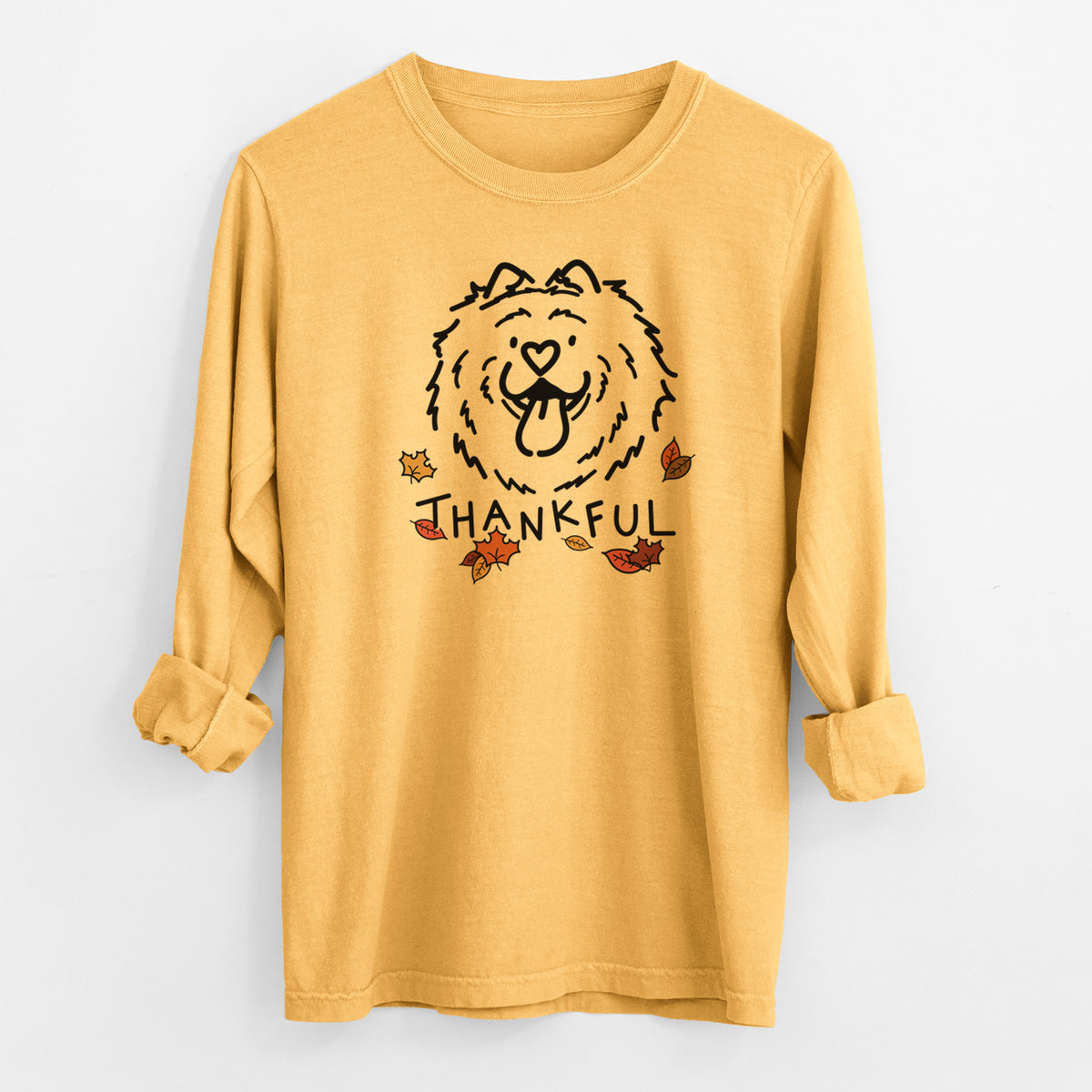 Thankful Chow Chow - Bear - Heavyweight 100% Cotton Long Sleeve