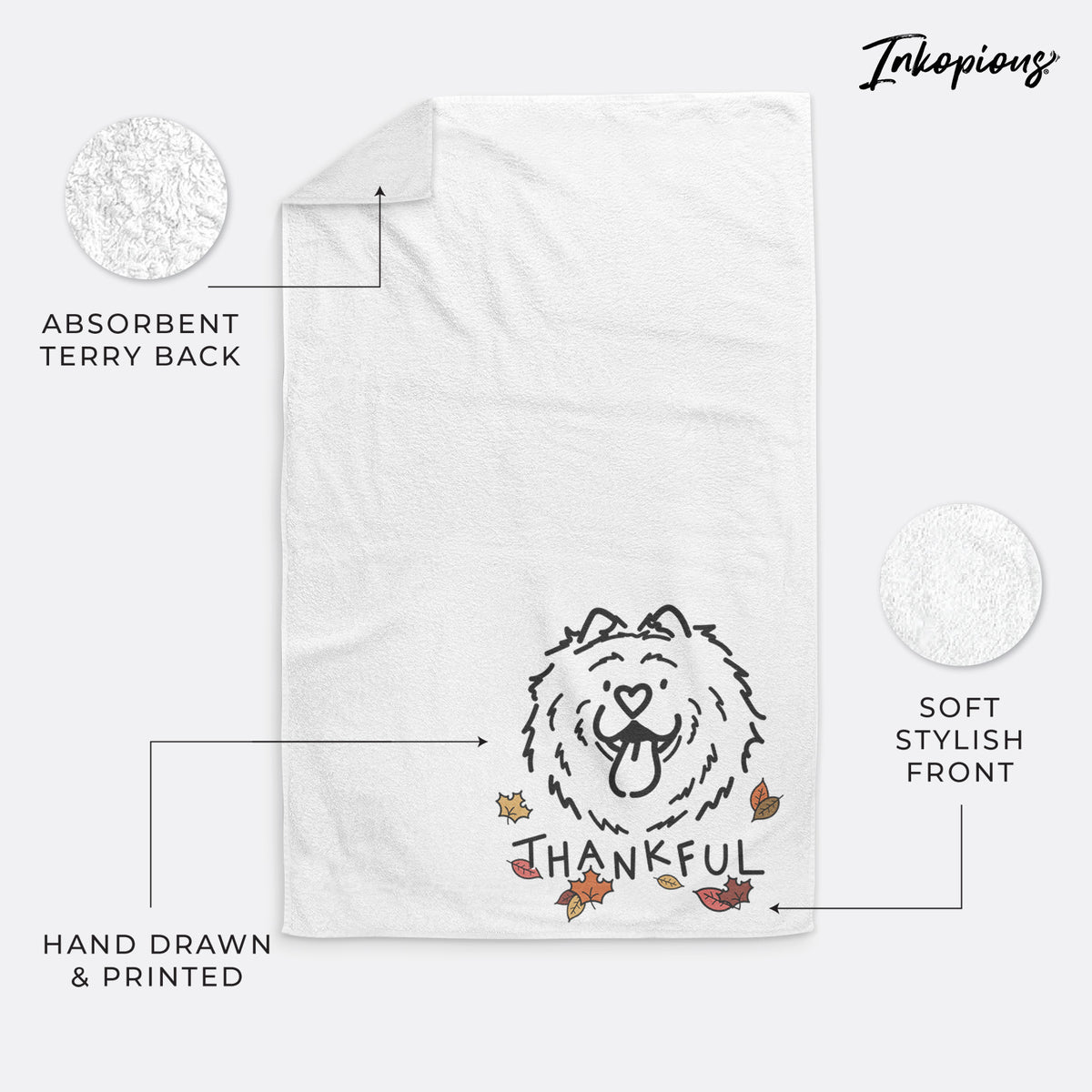 Thankful Chow Chow - Bear - Hand Towel