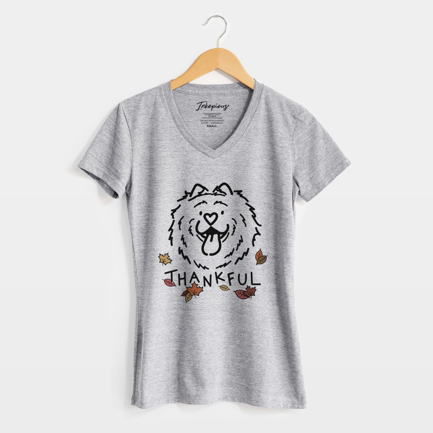 Thankful Chow Chow - Bear - Women's Perfect V-neck Shirt