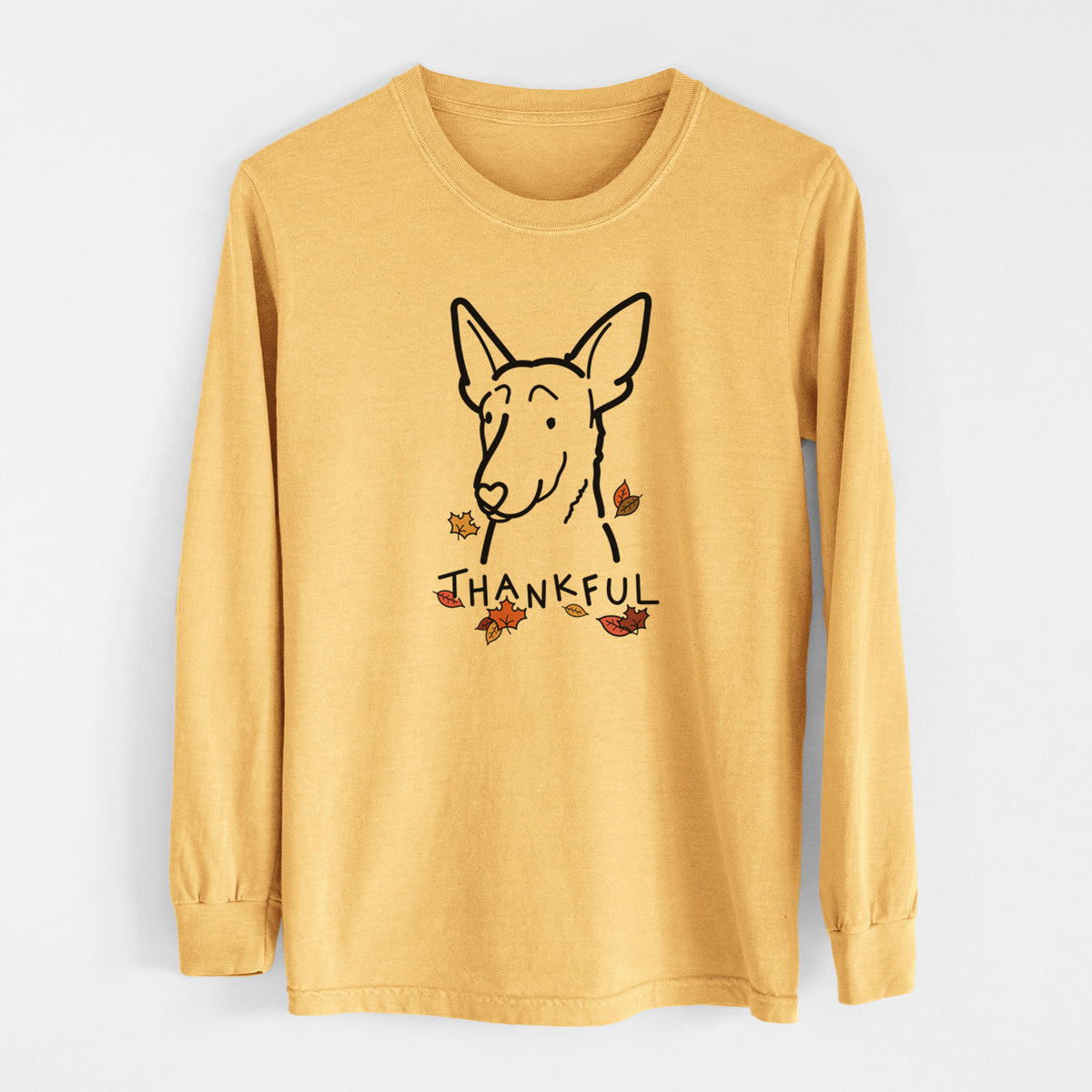 Thankful Belgian Malinois - Men&#39;s Heavyweight 100% Cotton Long Sleeve