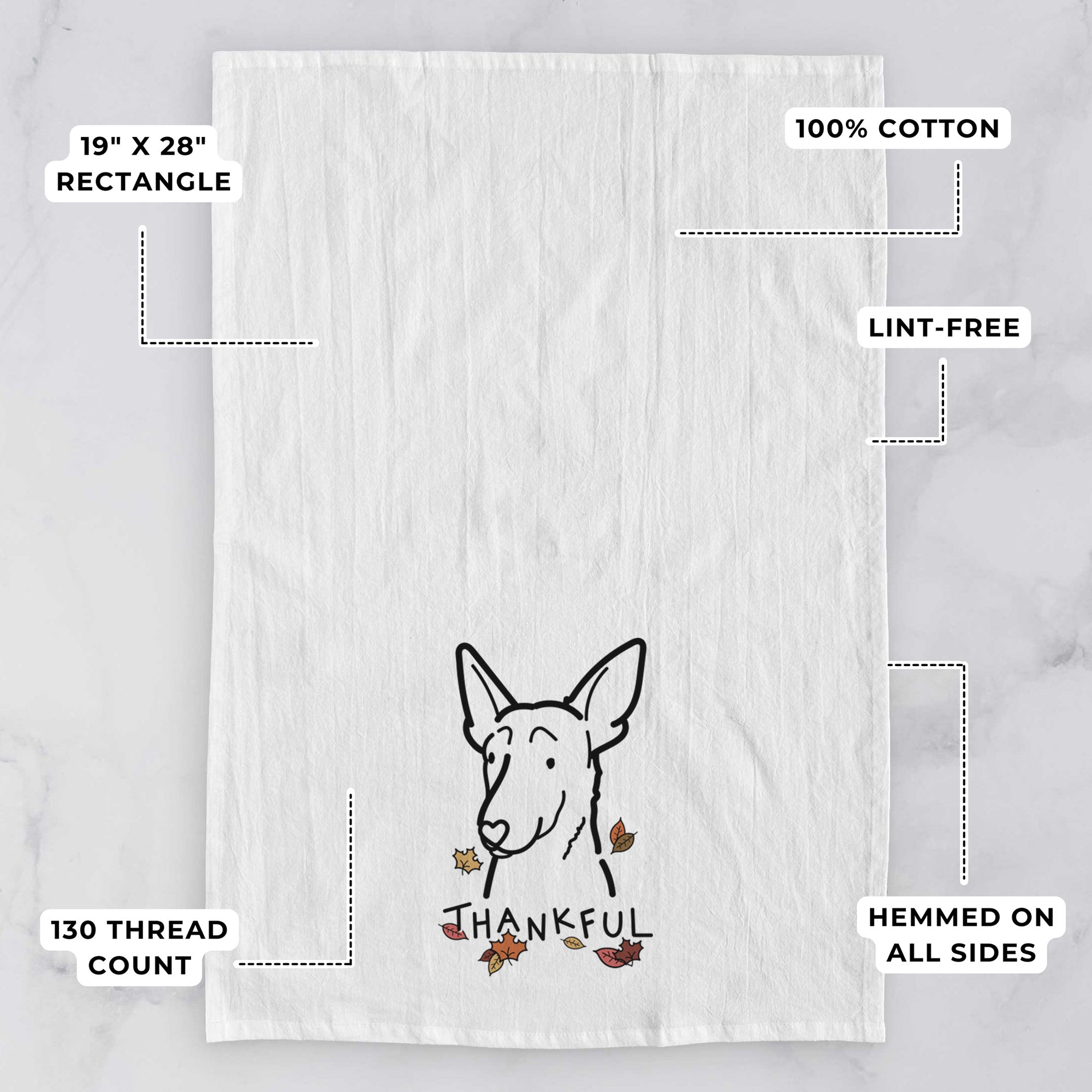 Thankful Belgian Malinois - Tea Towel