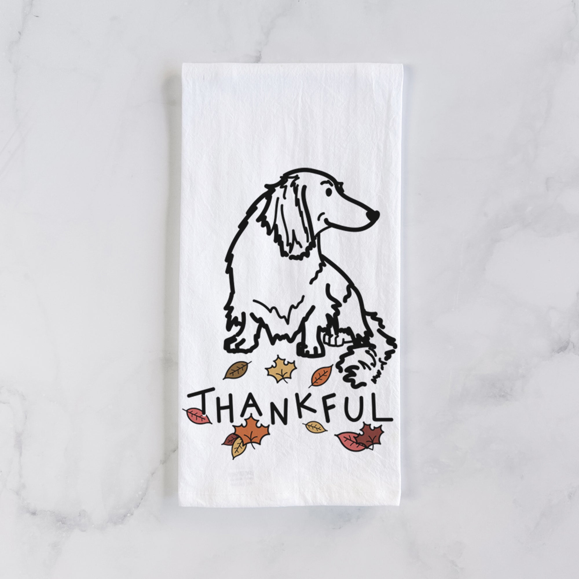 Thankful Dachshund - Bella - Tea Towel