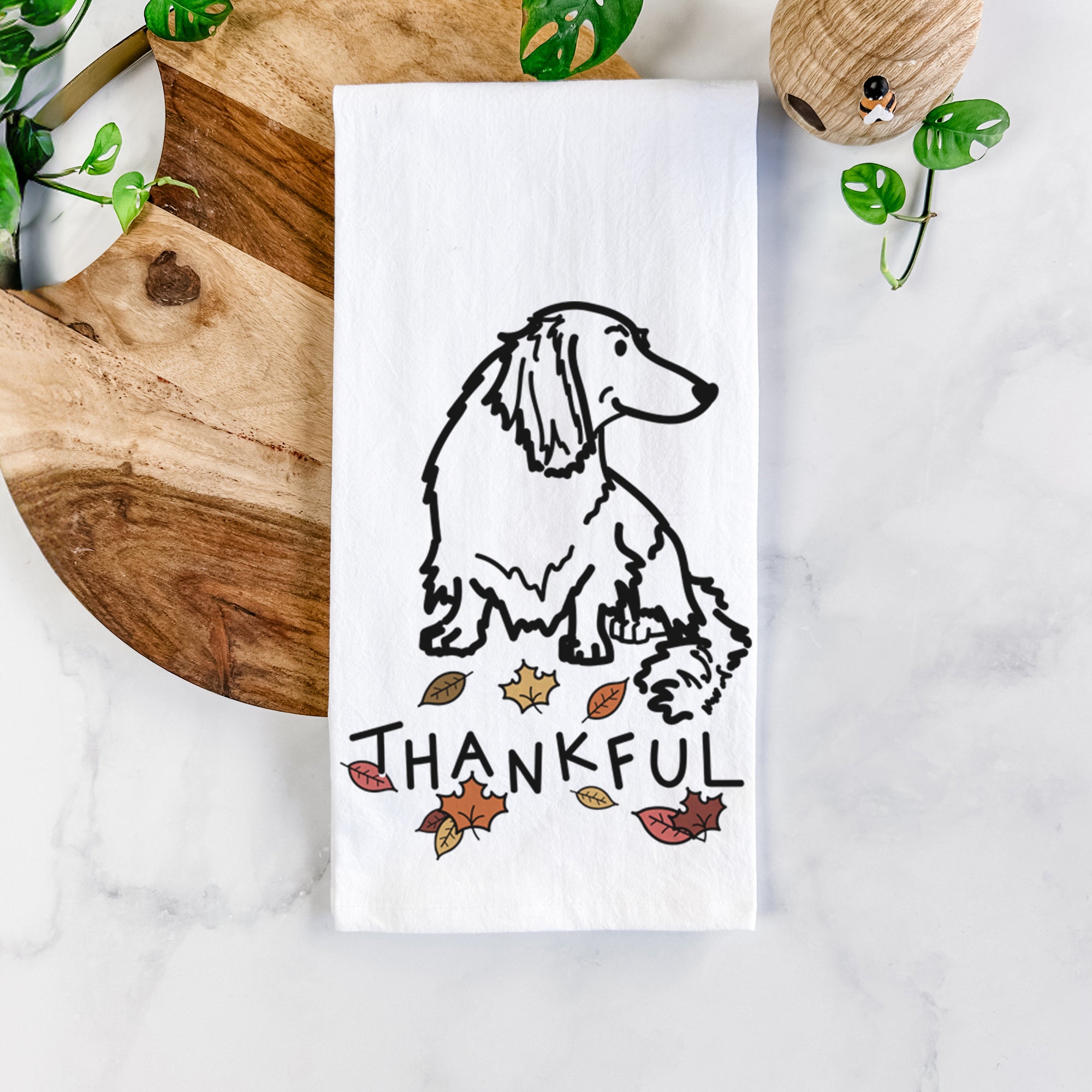 Thankful Dachshund - Bella - Tea Towel