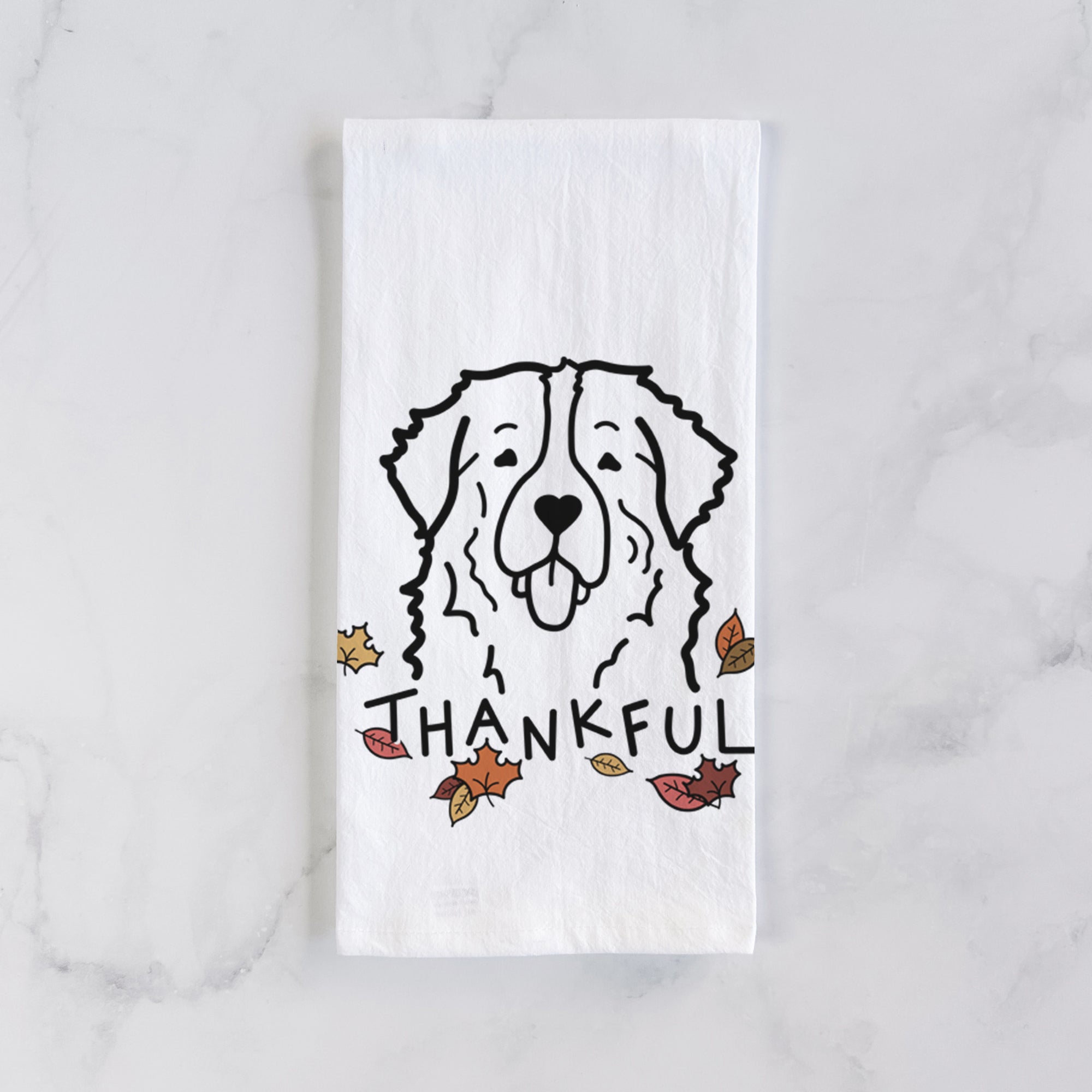 Thankful Bernese Mountain Dog - Tea Towel