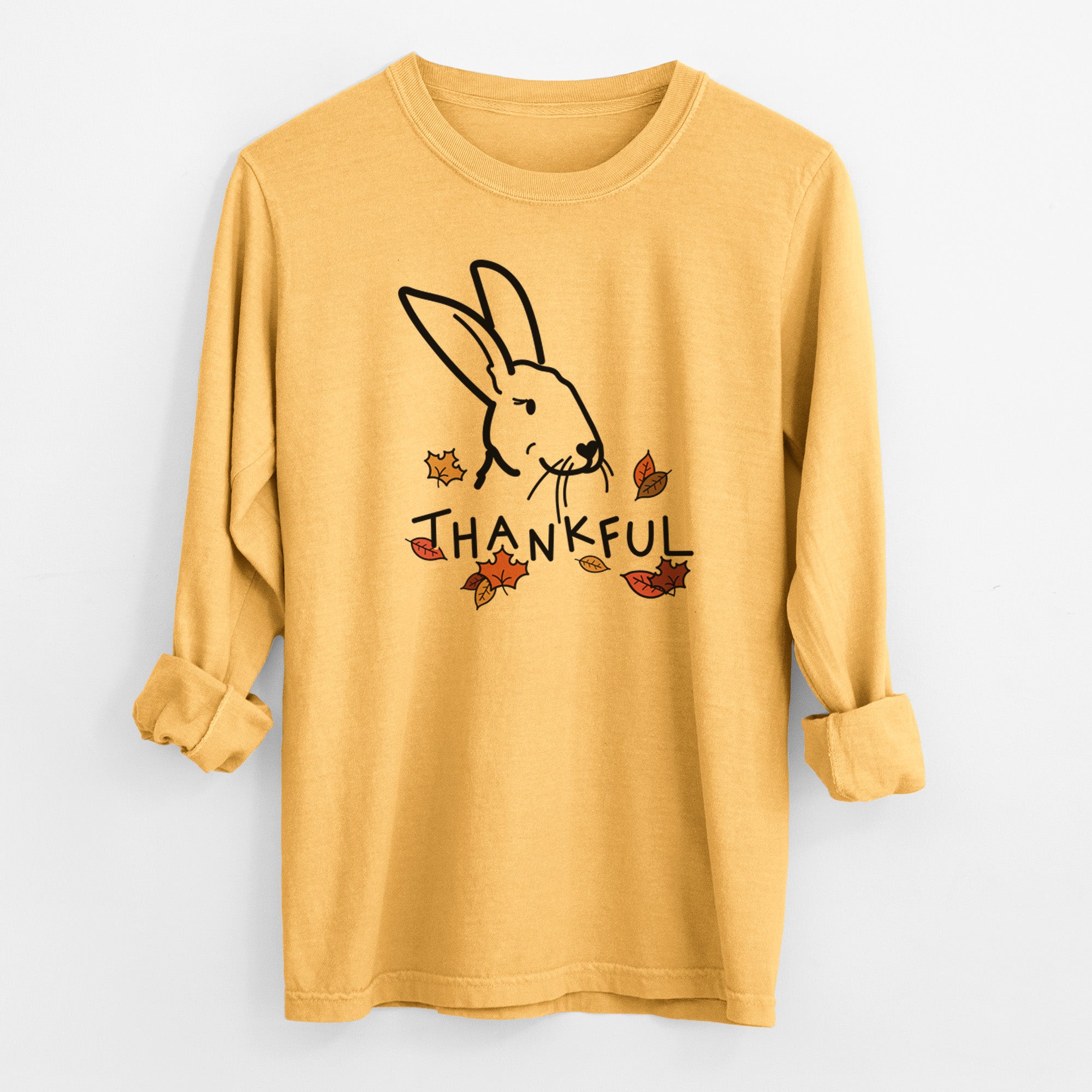 Thankful Rex Rabbit - Betsy - Men's Heavyweight 100% Cotton Long Sleeve