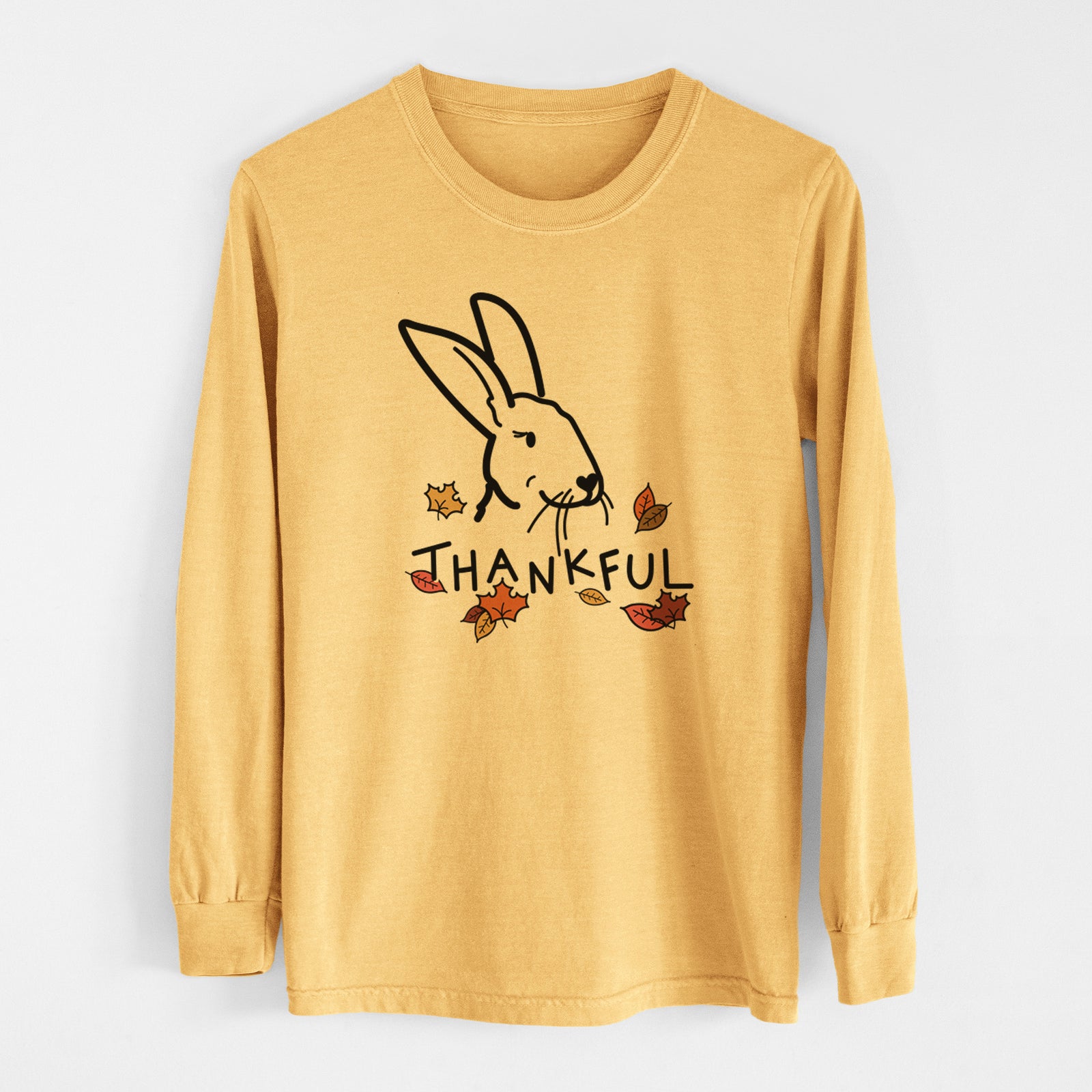 Thankful Rex Rabbit - Betsy - Men's Heavyweight 100% Cotton Long Sleeve