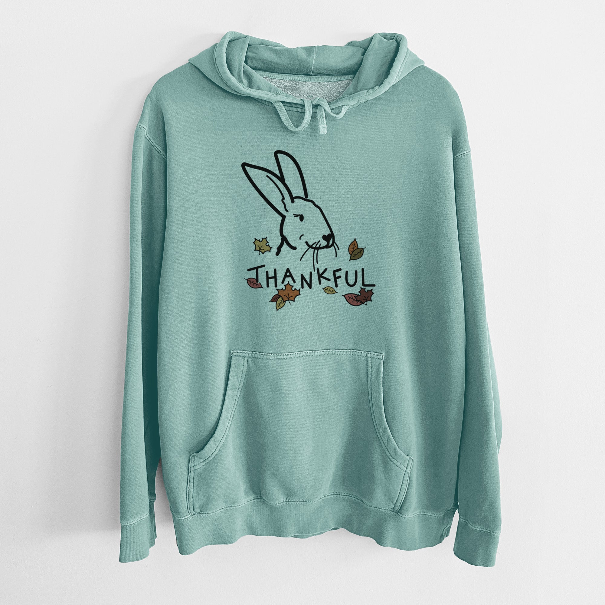 Thankful Rex Rabbit - Betsy - Unisex Pigment Dyed Hoodie