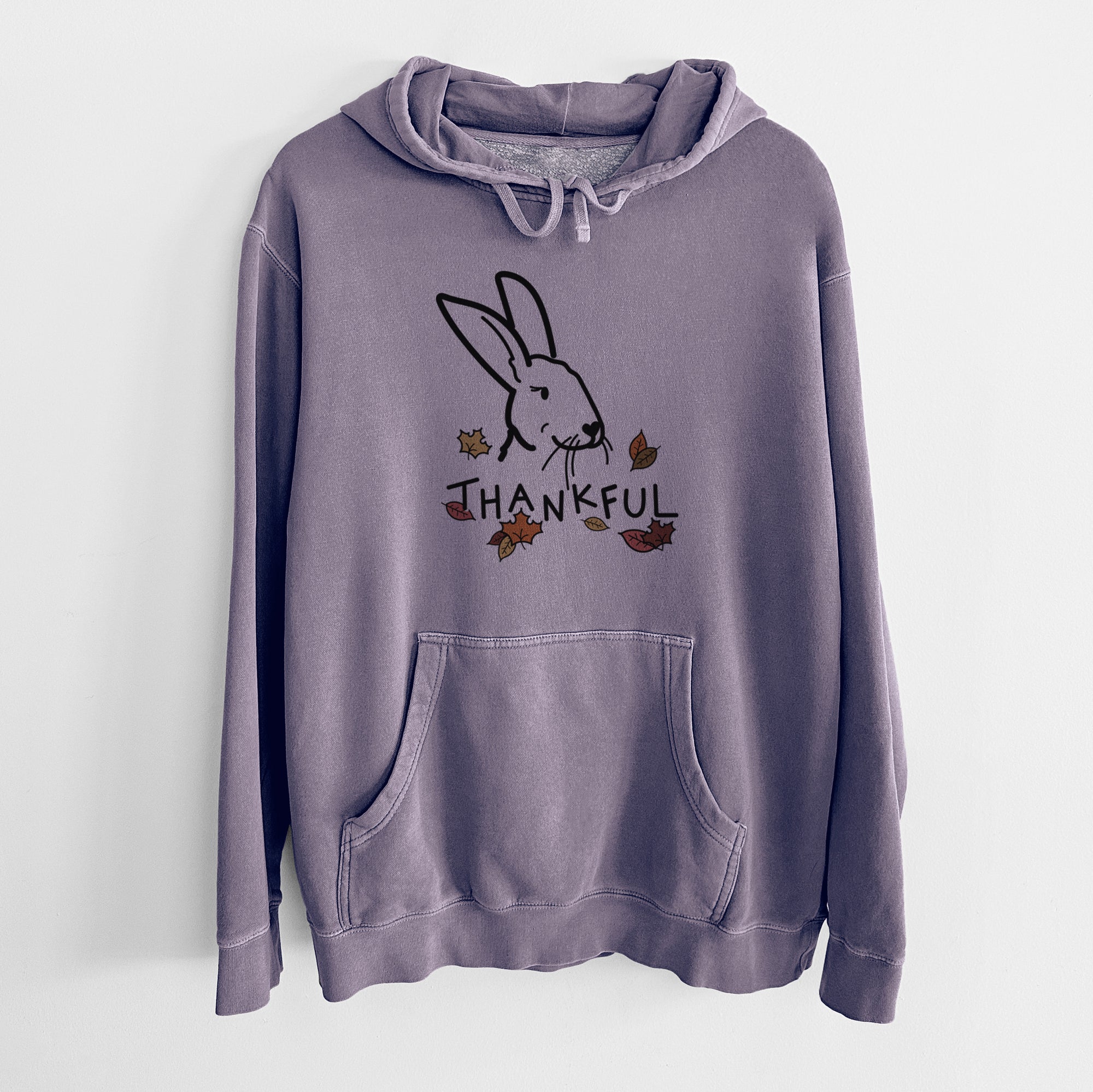 Thankful Rex Rabbit - Betsy - Unisex Pigment Dyed Hoodie