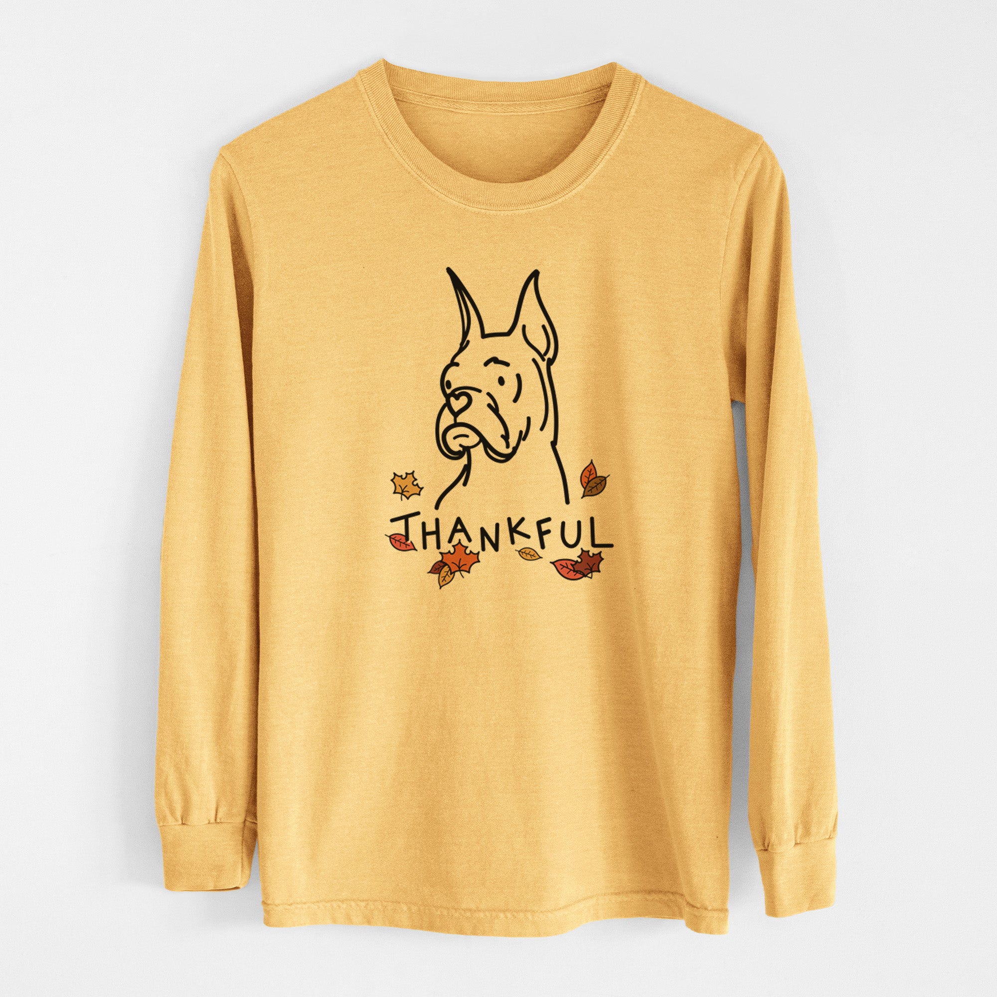 Thankful Rescue Boxer - Billy - Heavyweight 100% Cotton Long Sleeve