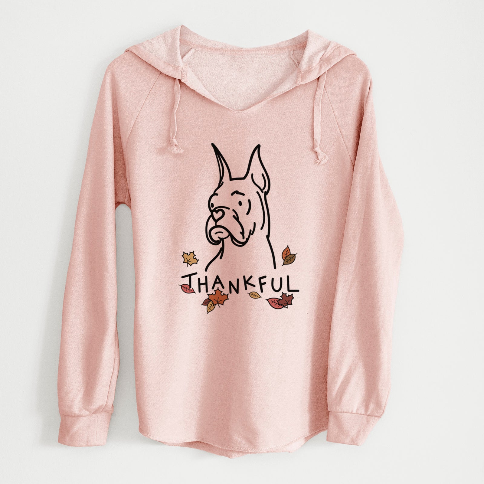 Thankful Rescue Boxer - Billy - Cali Wave Hooded Sweatshirt