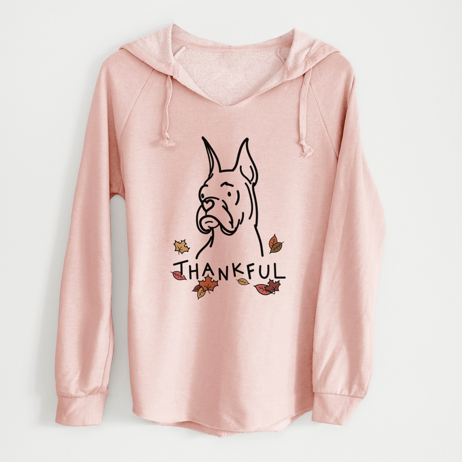 Thankful Rescue Boxer - Billy - Cali Wave Hooded Sweatshirt