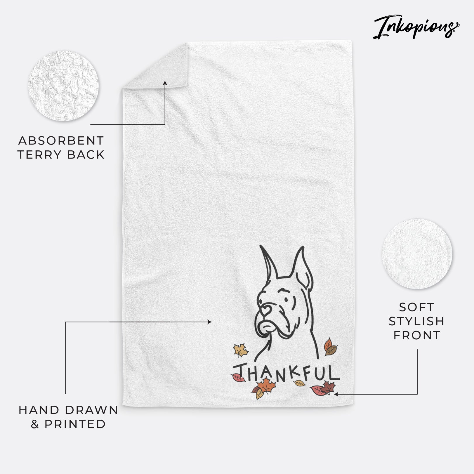 Thankful Rescue Boxer - Billy - Hand Towel