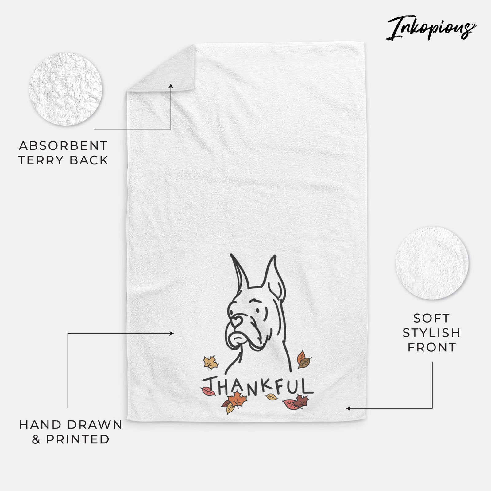 Thankful Rescue Boxer - Billy - Hand Towel