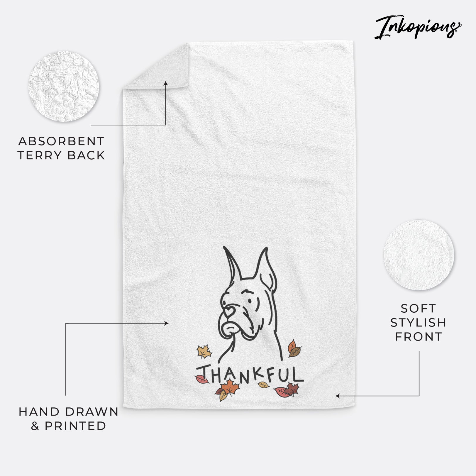 Thankful Rescue Boxer - Billy - Hand Towel
